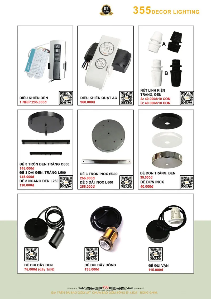 Catalogue Đèn Trang Trí 355 Decor 2026 - Trang 31)