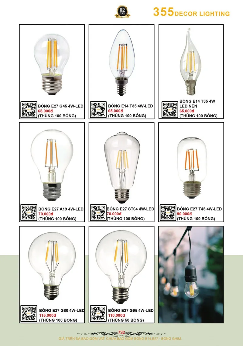Catalogue Đèn Trang Trí 355 Decor 2026 - Trang 33)