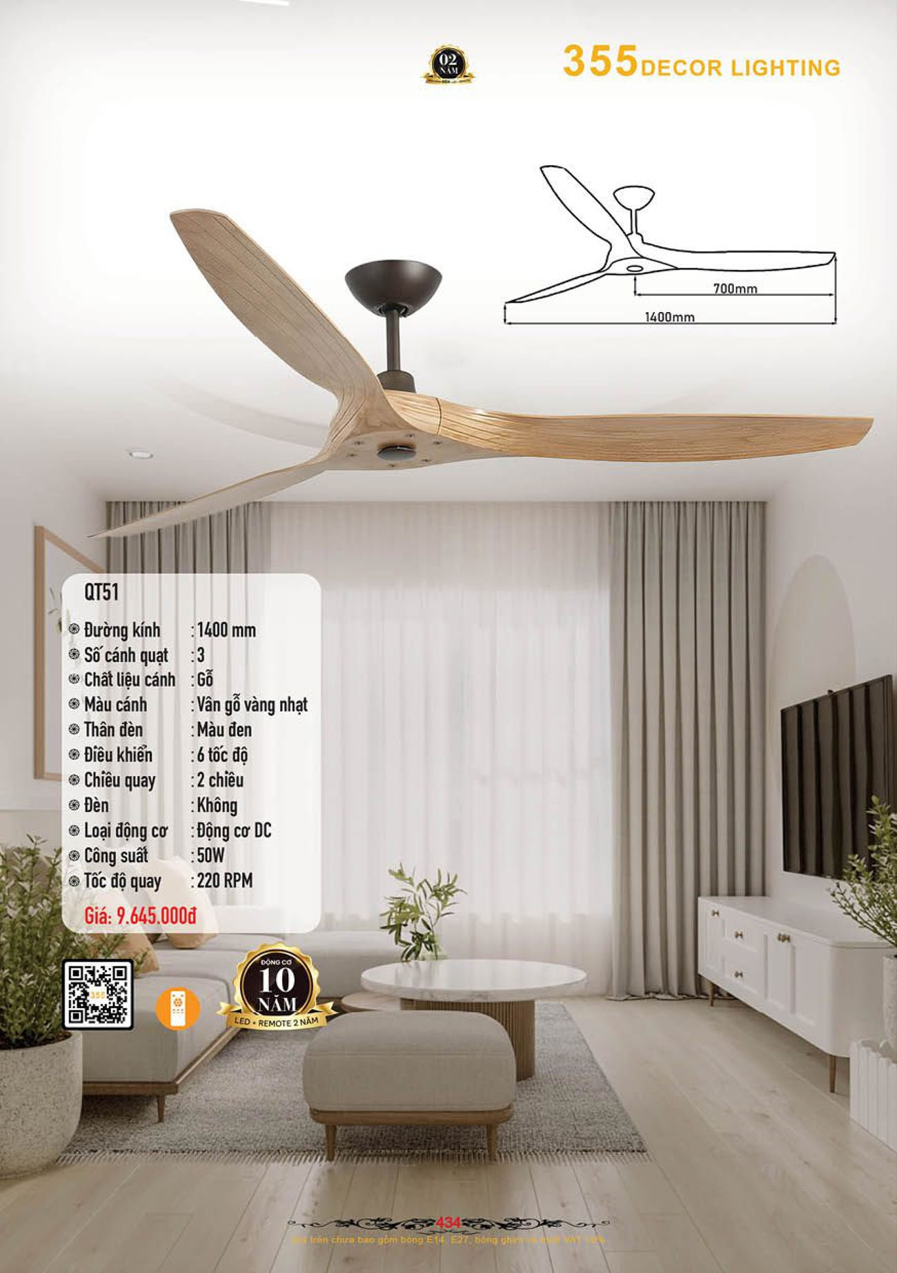 Catalogue Quạt Đèn Trang Trí 355 Decor 2024 - Trang 5)