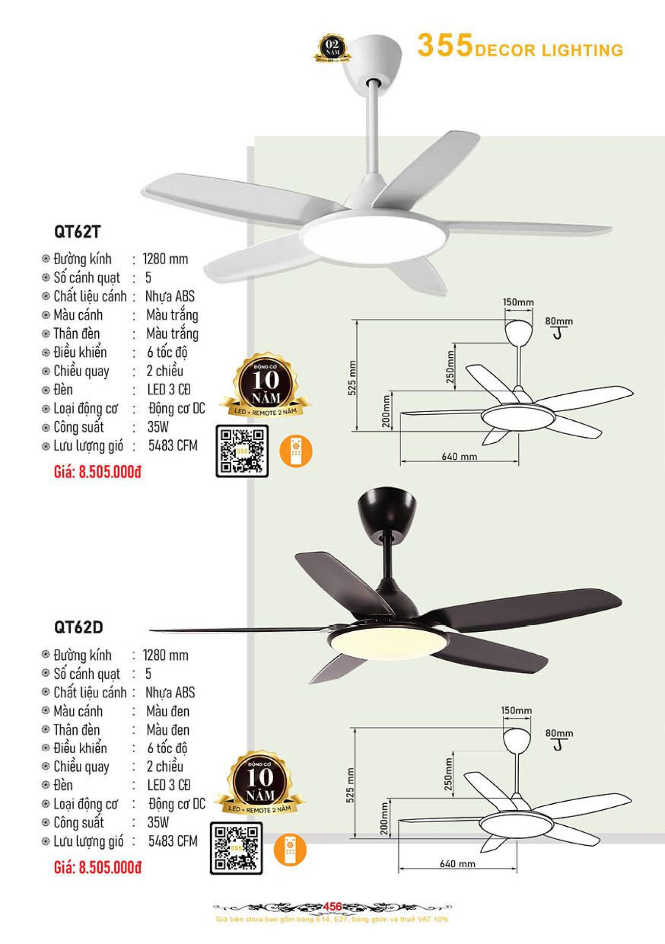 Catalogue Quạt Đèn Trang Trí 355 Decor 2024 - Trang 27)