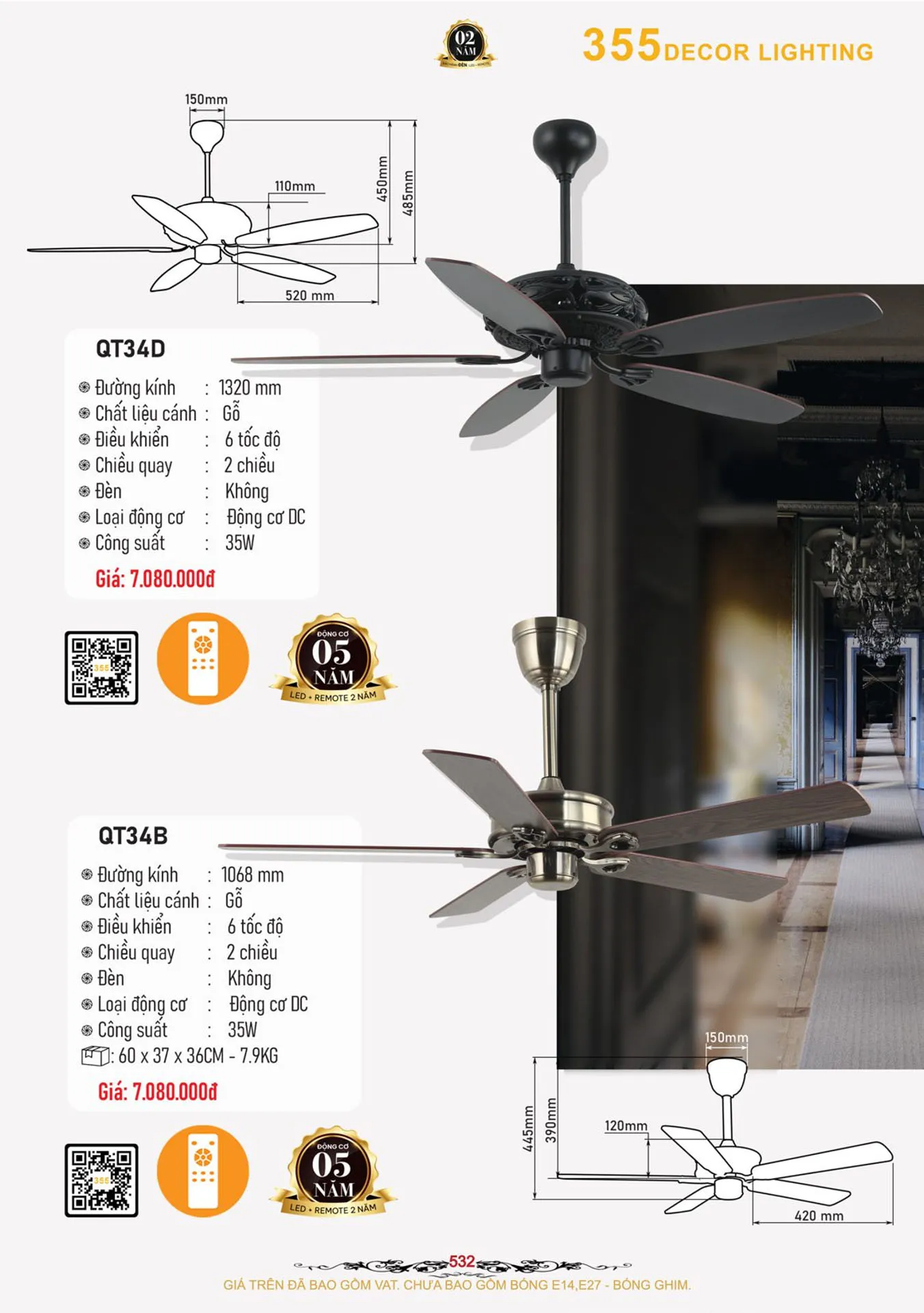 Catalogue Quạt Đèn Trang Trí 355 Decor 2026 - Trang 6)