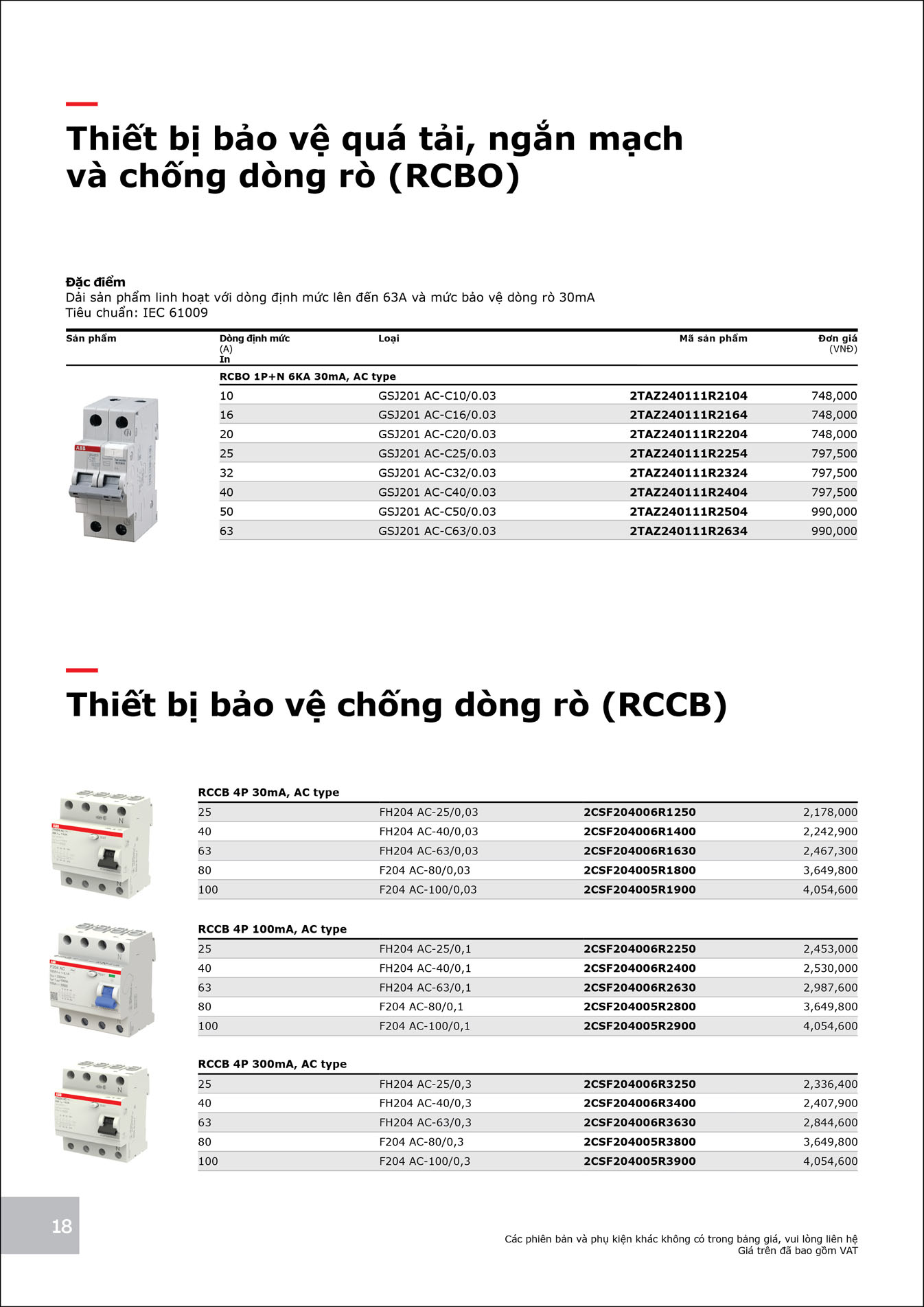 Bảng Giá ABB 2025 mới nhất - Trang 18)