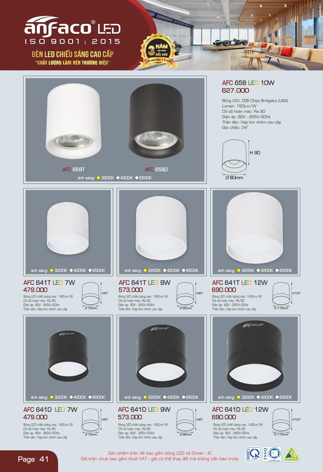 Bảng Giá Đèn Anfaco Lighting 2022 - Trang 42)