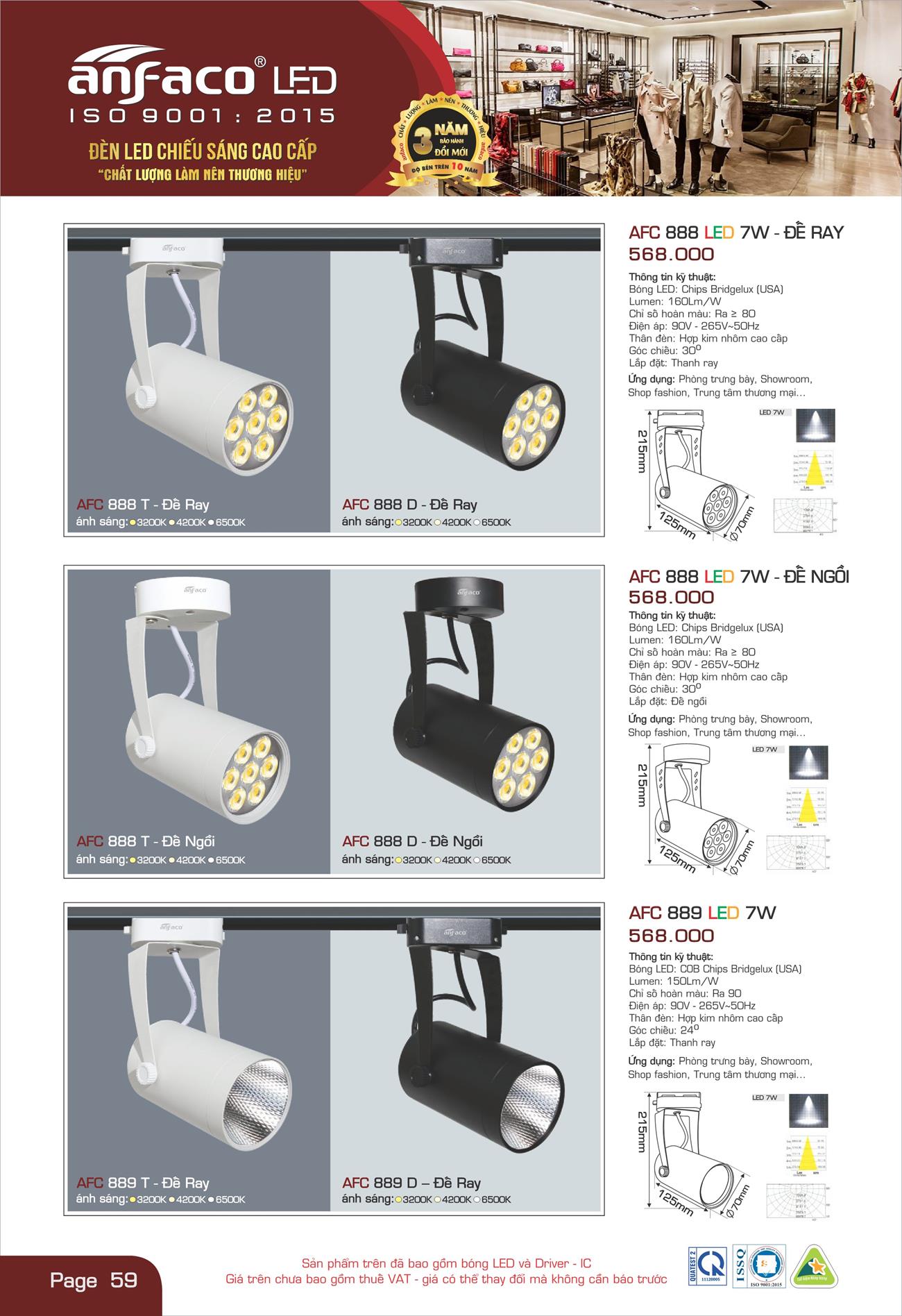 Bảng Giá Đèn Anfaco Lighting 2022 - Trang 60)