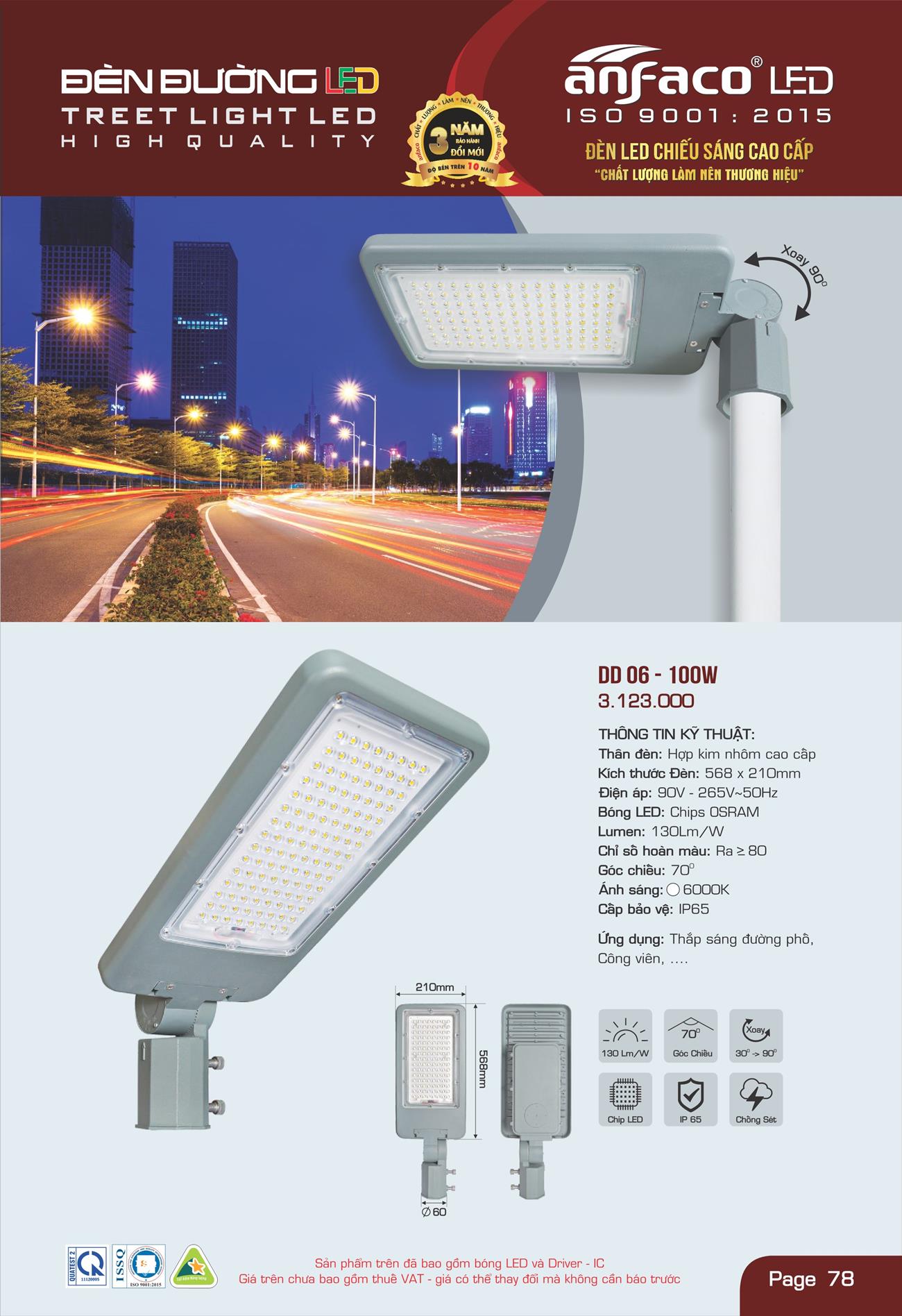 Bảng Giá Đèn Anfaco Lighting 2022 - Trang 79)