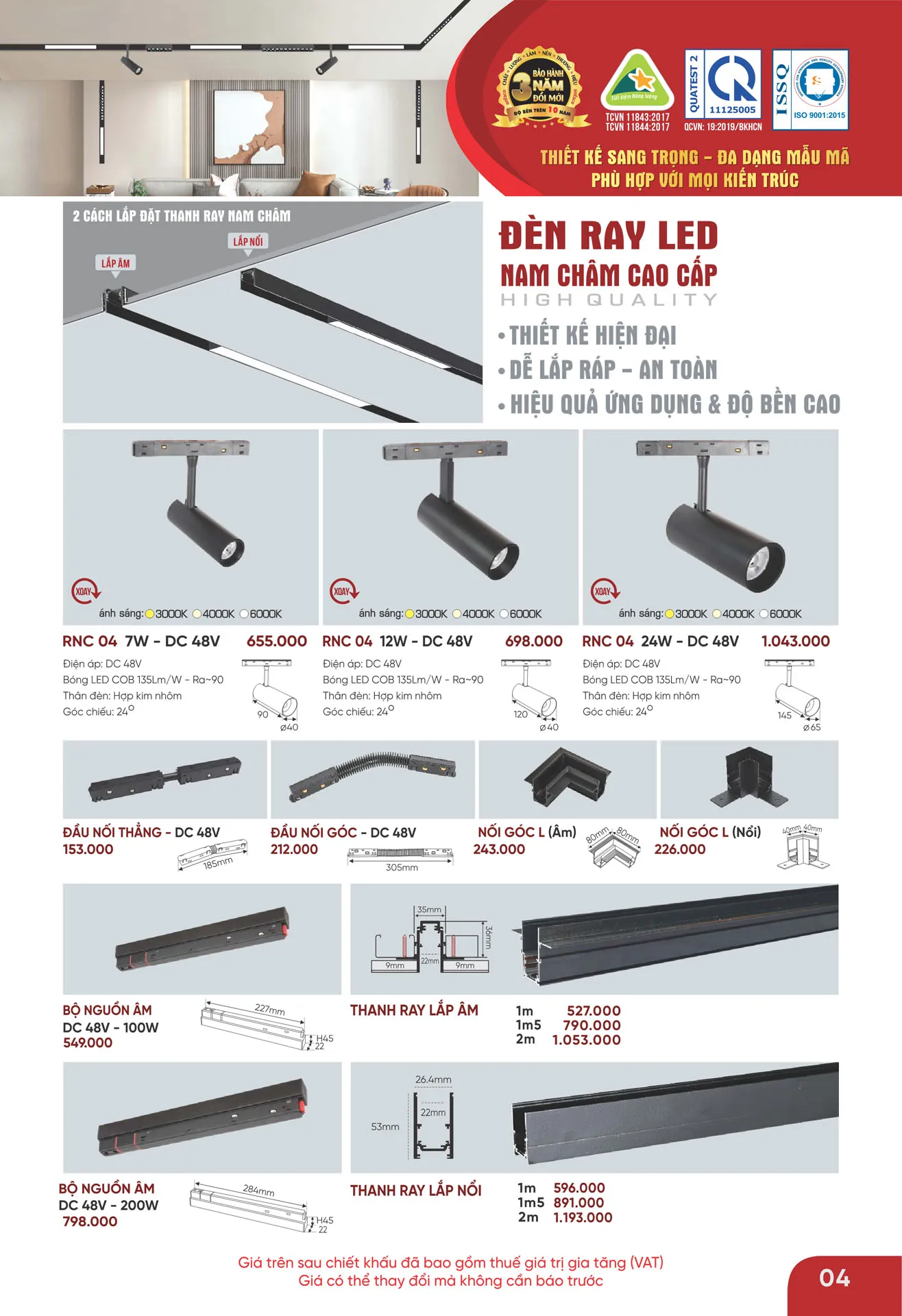 Bảng Giá Đèn Anfaco Lighting 2026 - Trang 5)
