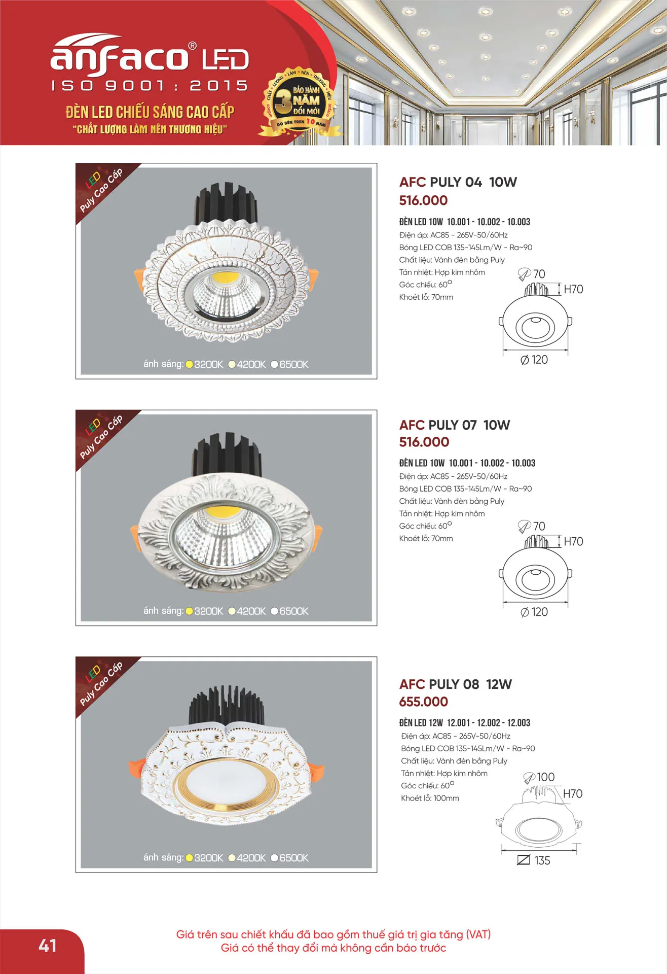 Bảng Giá Đèn Anfaco Lighting 2026 - Trang 42)