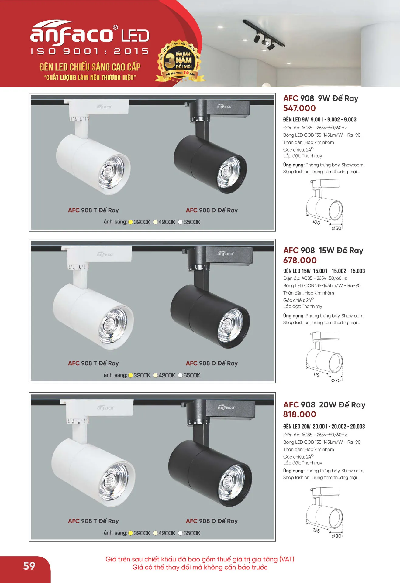 Bảng Giá Đèn Anfaco Lighting 2026 - Trang 60)