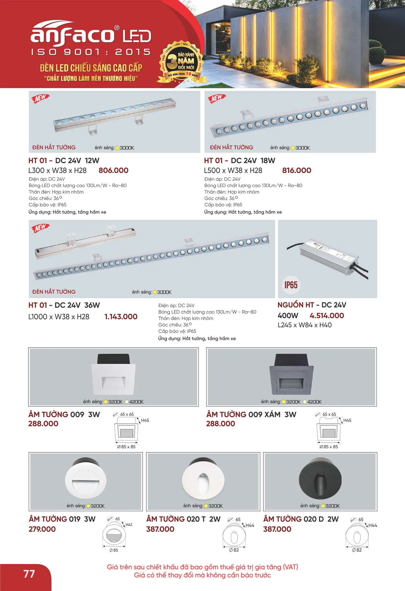 Bảng Giá Đèn Anfaco Lighting 2026 - Trang 78)
