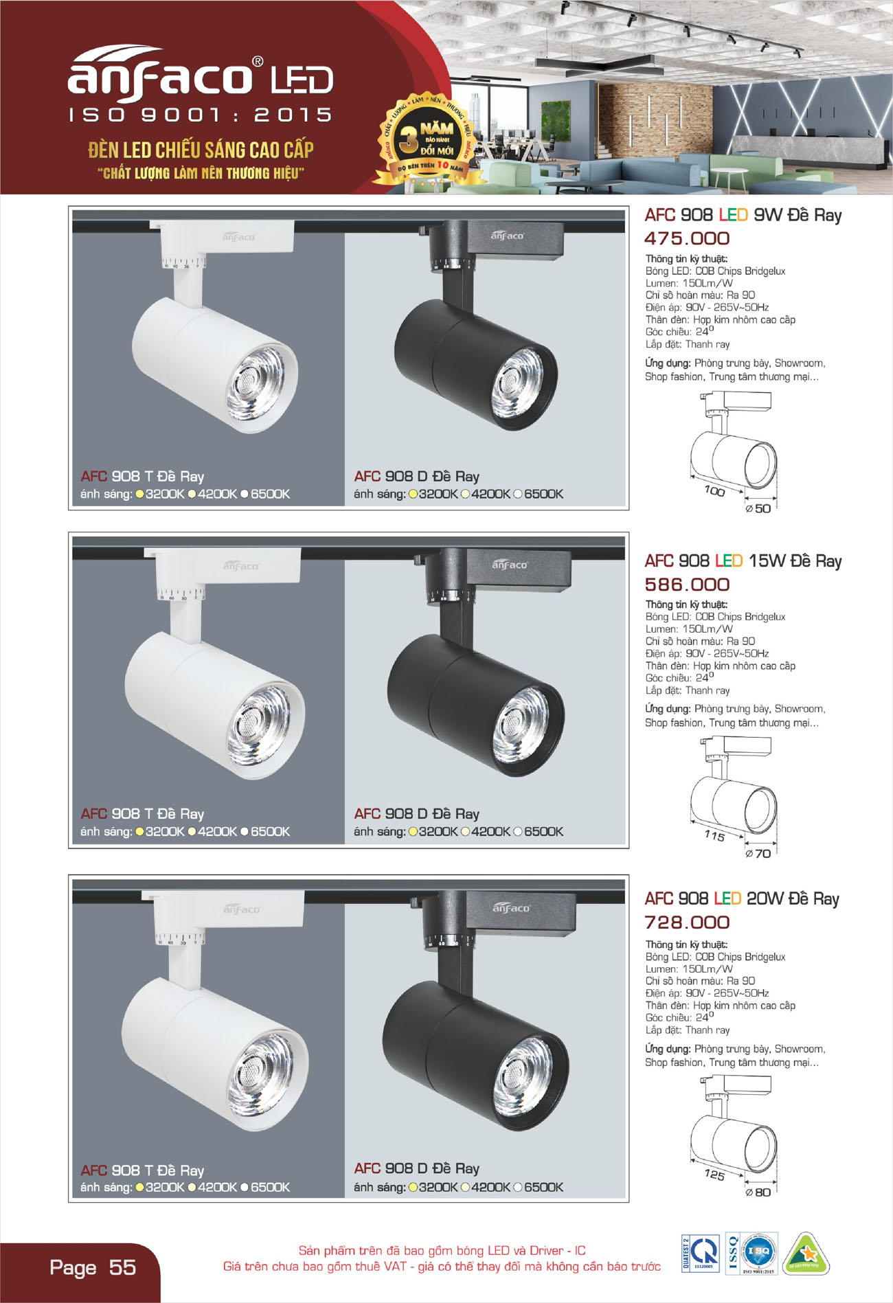 Bảng Giá Đèn Anfaco Lighting 2025 - Trang 56)