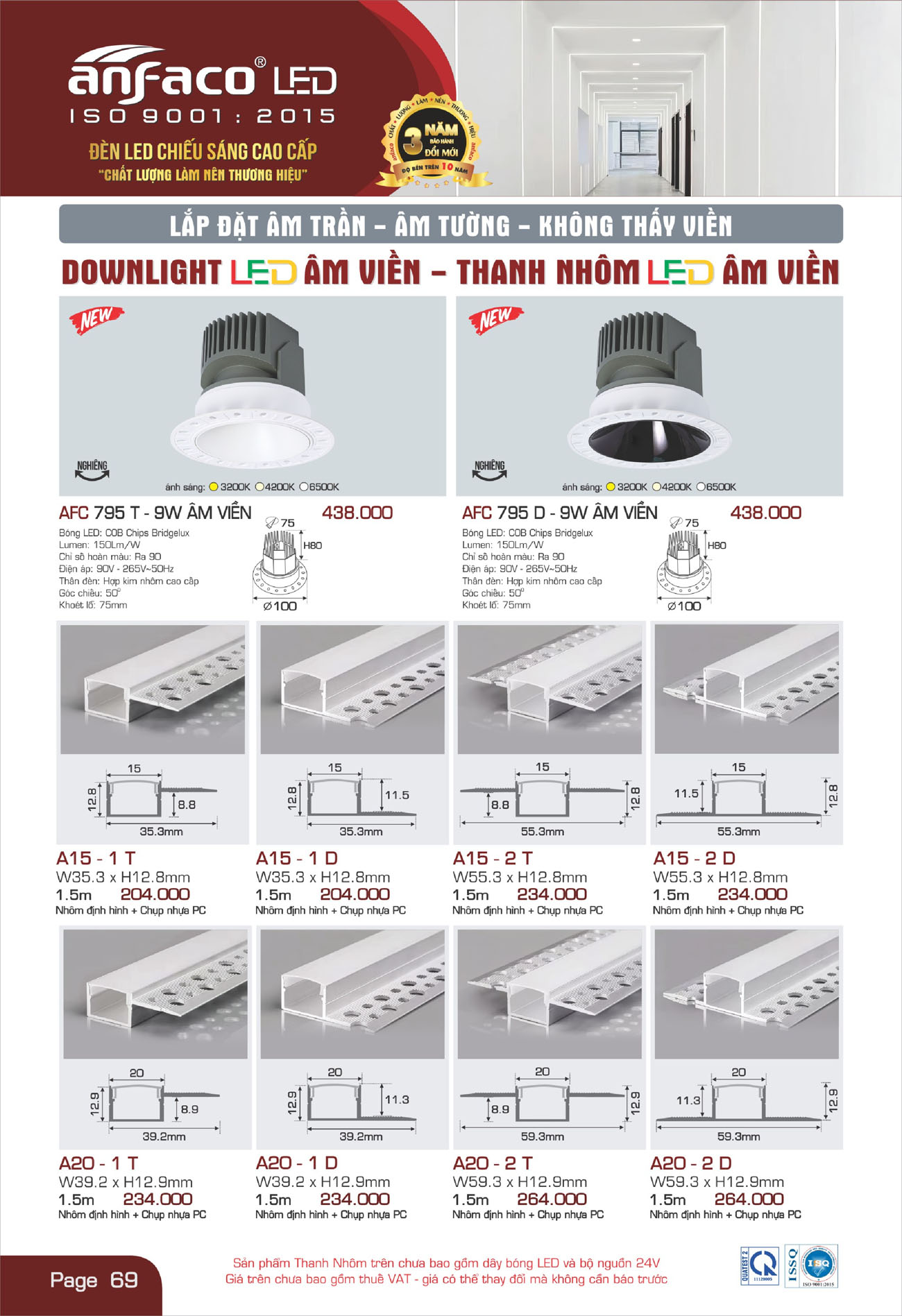 Bảng Giá Đèn Anfaco Lighting 2025 - Trang 70)
