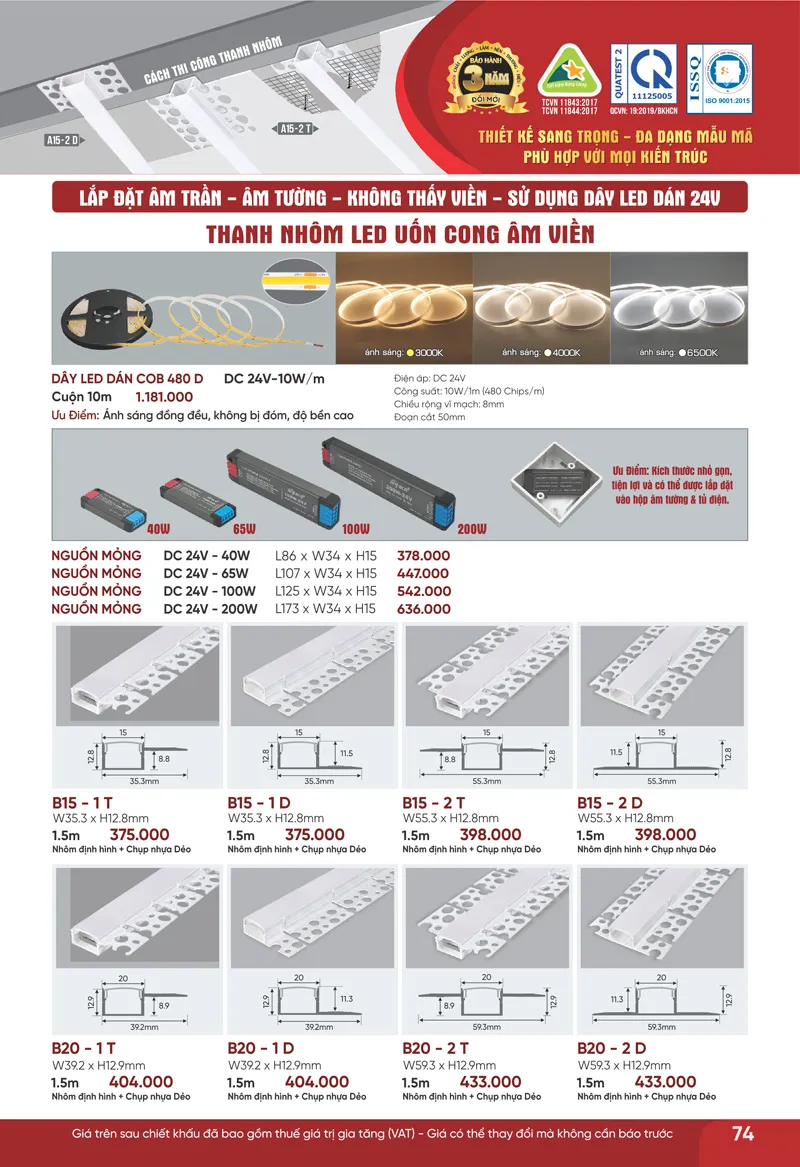Bảng Giá Đèn Anfaco Lighting 2026 - Trang 75)
