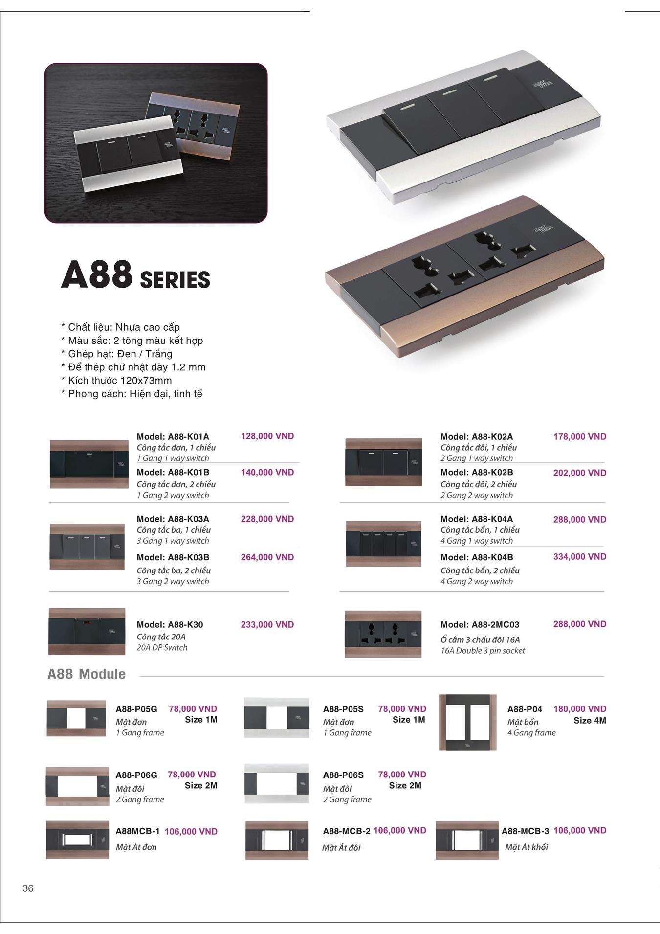 Catalogue ARTDNA 2023 (Công tắc & Ổ cắm) - Trang 37)