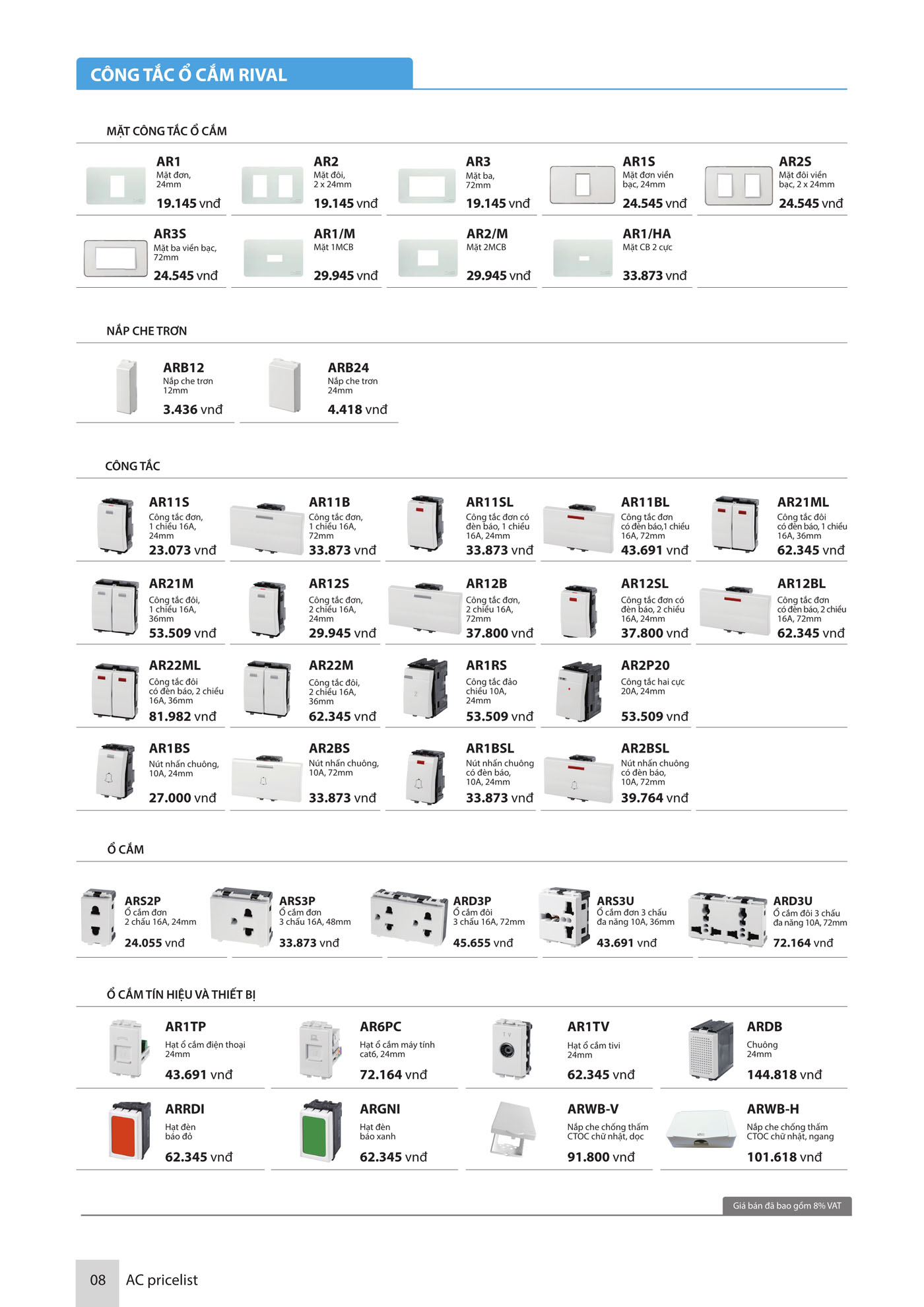 Bảng Giá thiết bị điện AC Electric 2025 - Trang 9)