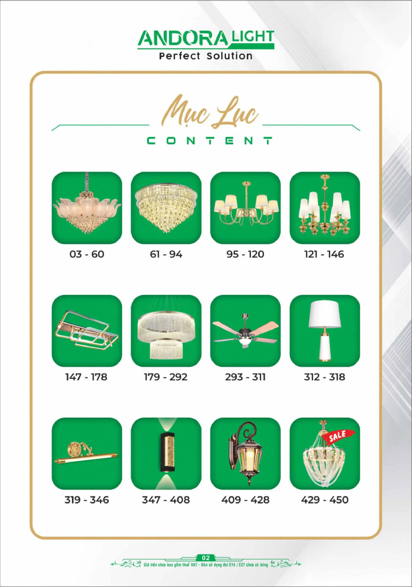 Catalogue Đèn Trang Trí ANDORA 2025 - Trang 3)