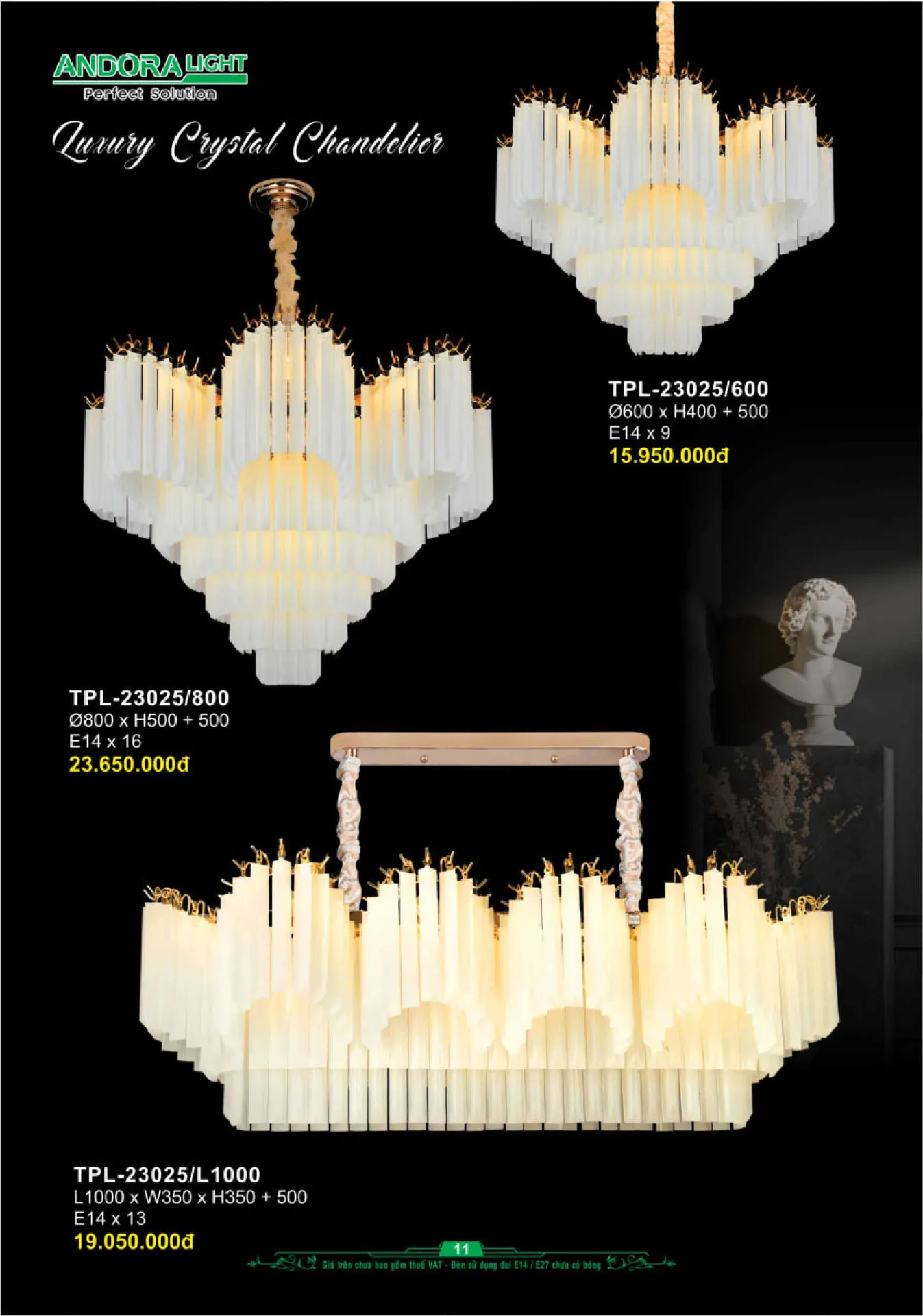 Catalogue Đèn Trang Trí ANDORA 2025 - Trang 12)