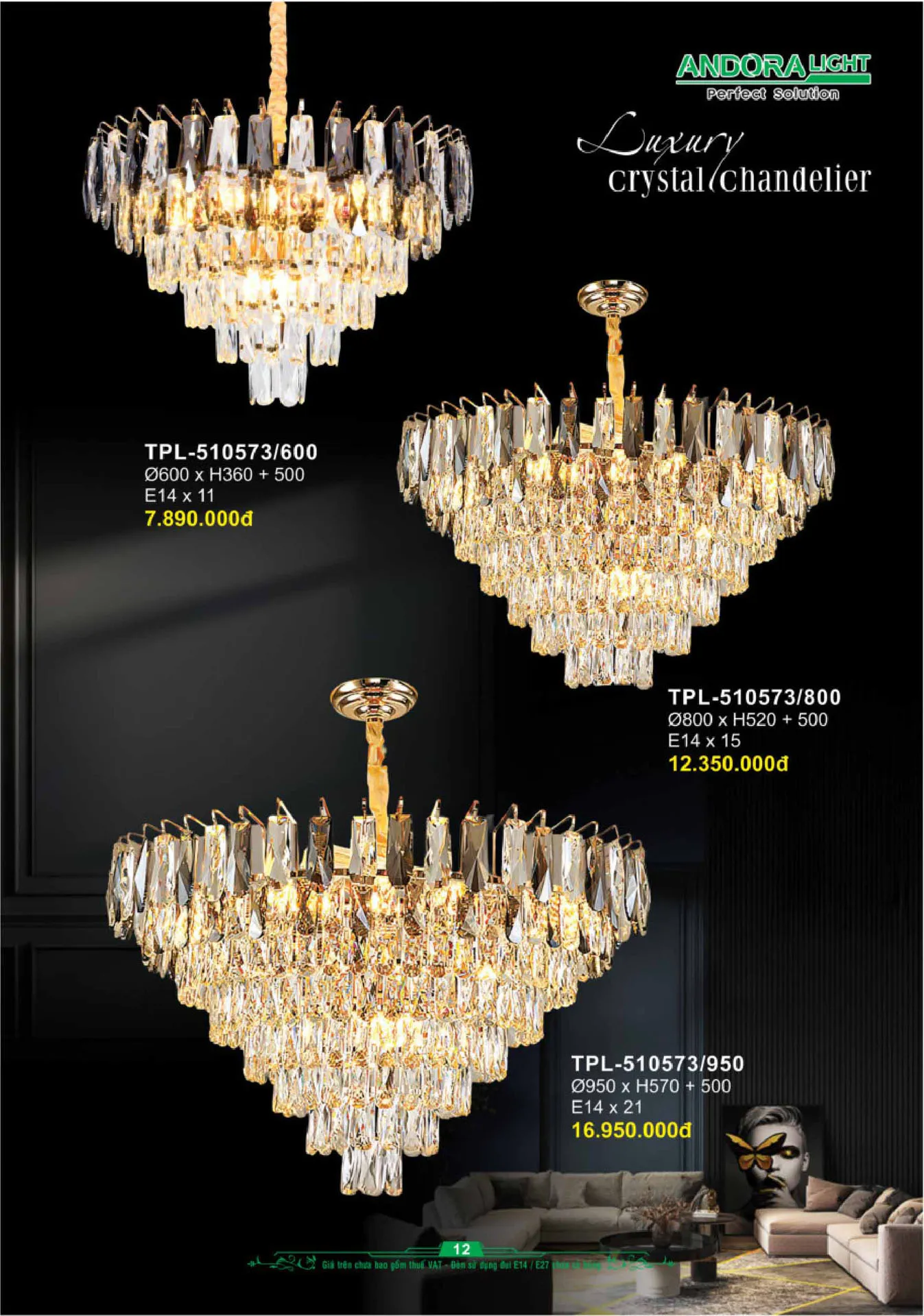 Catalogue Đèn Trang Trí ANDORA 2025 - Trang 13)