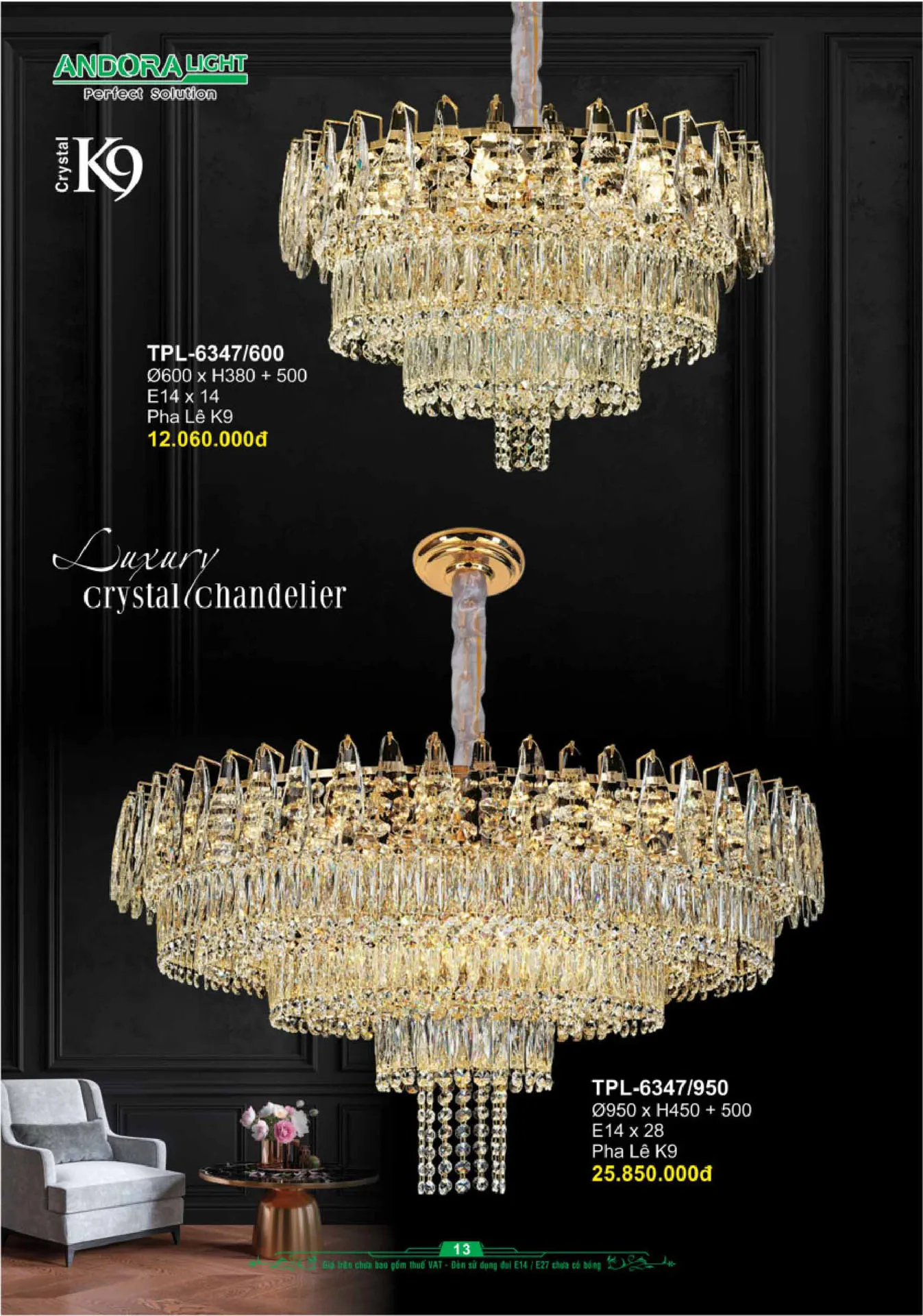Catalogue Đèn Trang Trí ANDORA 2025 - Trang 14)