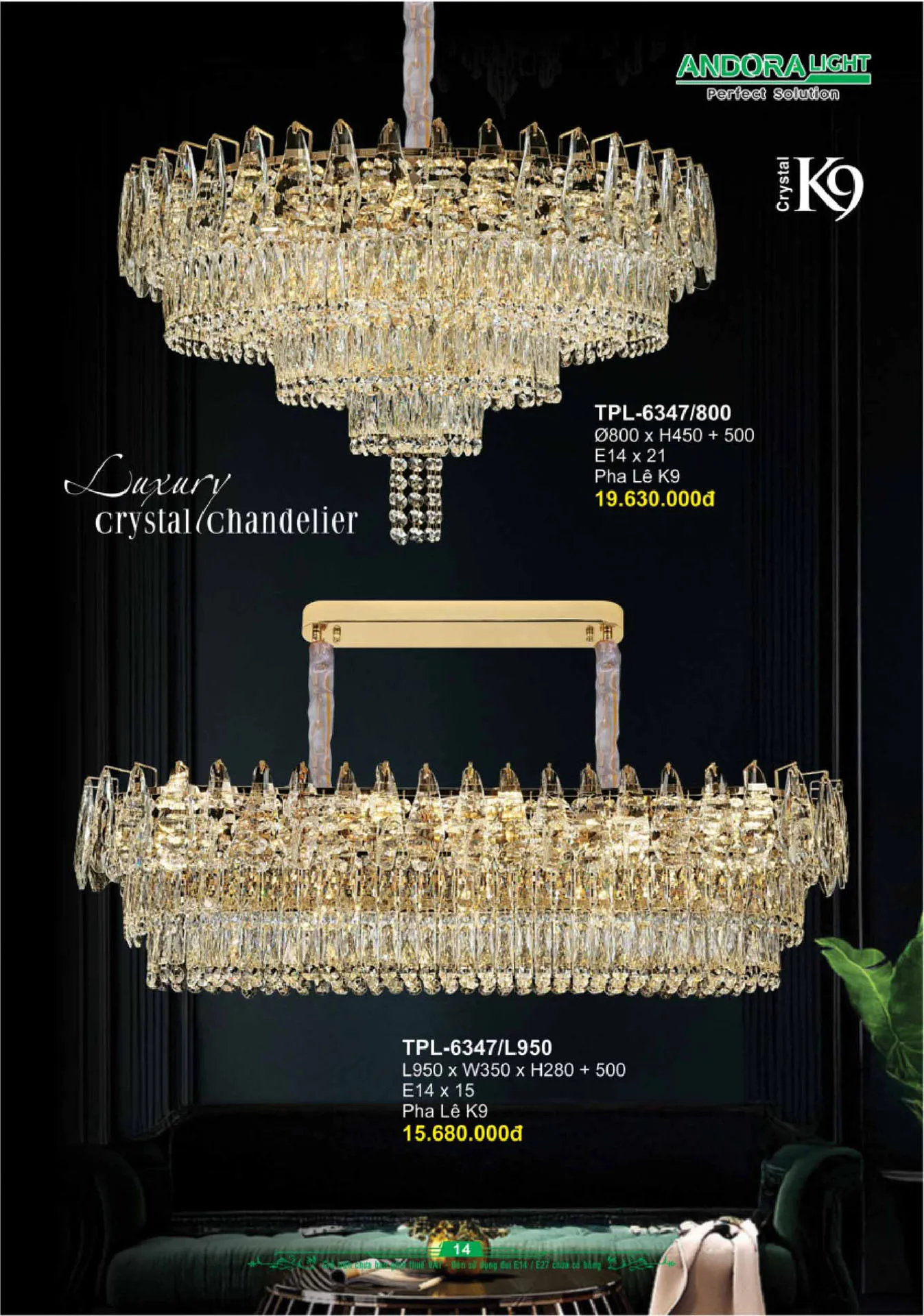 Catalogue Đèn Trang Trí ANDORA 2025 - Trang 15)