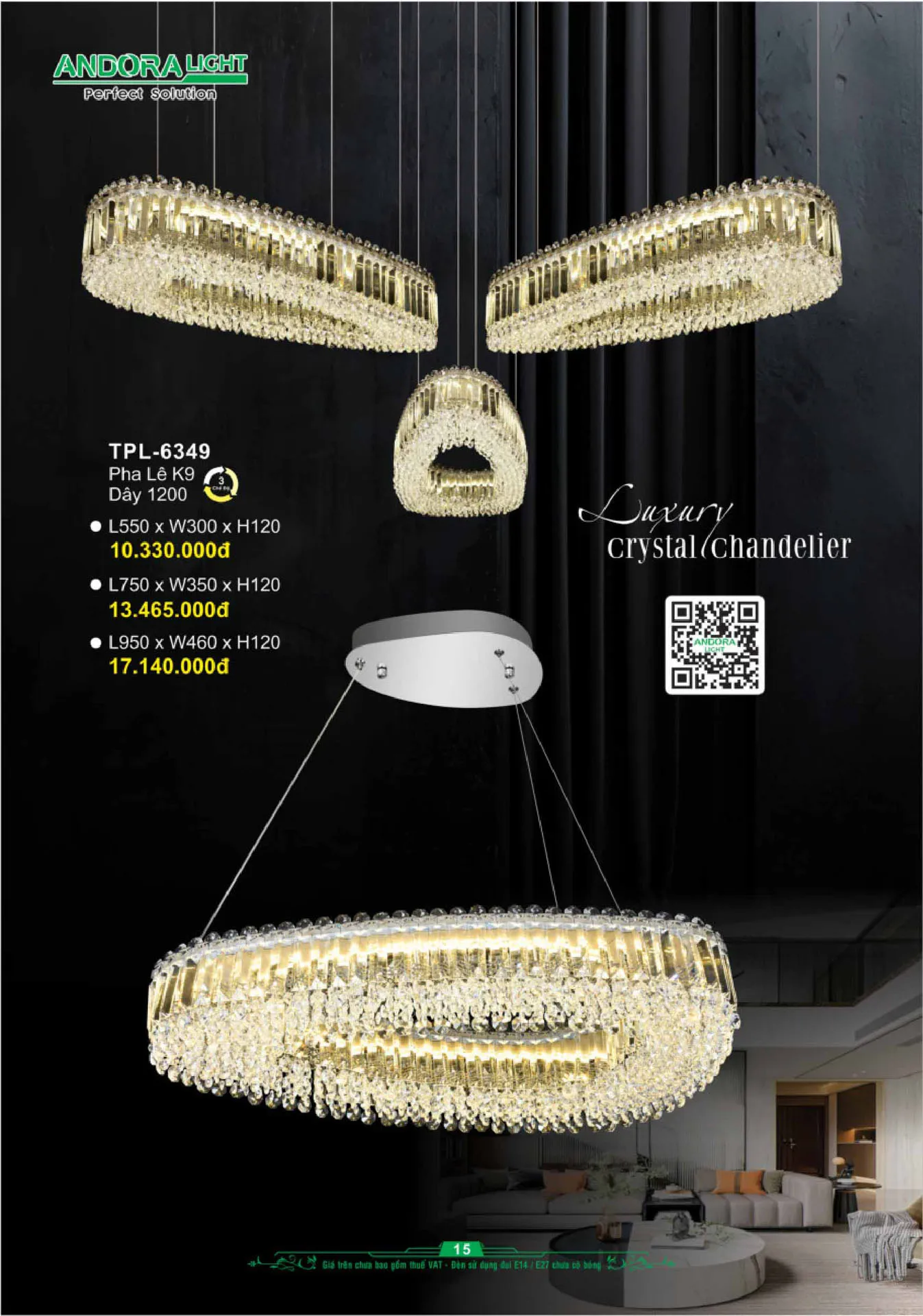 Catalogue Đèn Trang Trí ANDORA 2025 - Trang 16)