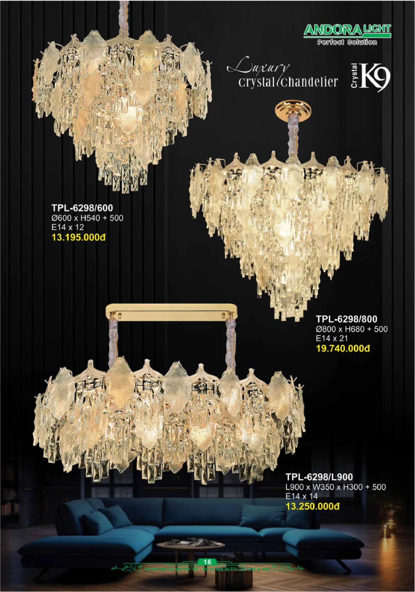 Catalogue Đèn Trang Trí ANDORA 2025 - Trang 17)