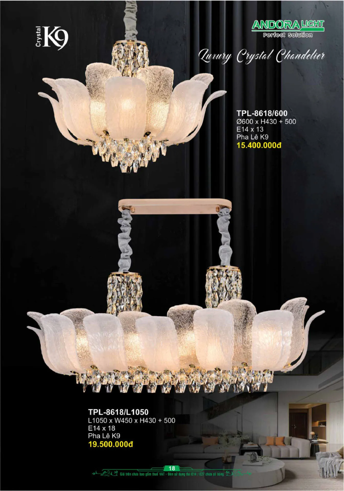 Catalogue Đèn Trang Trí ANDORA 2025 - Trang 19)