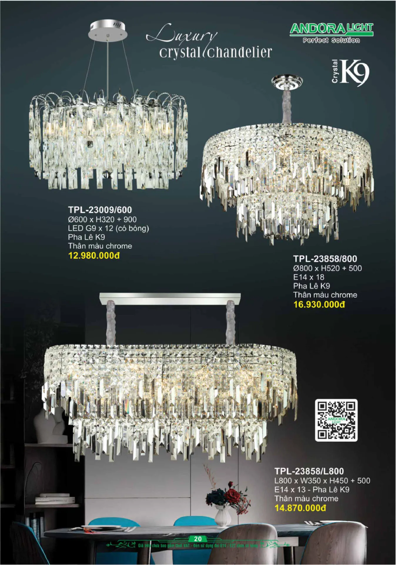 Catalogue Đèn Trang Trí ANDORA 2025 - Trang 21)