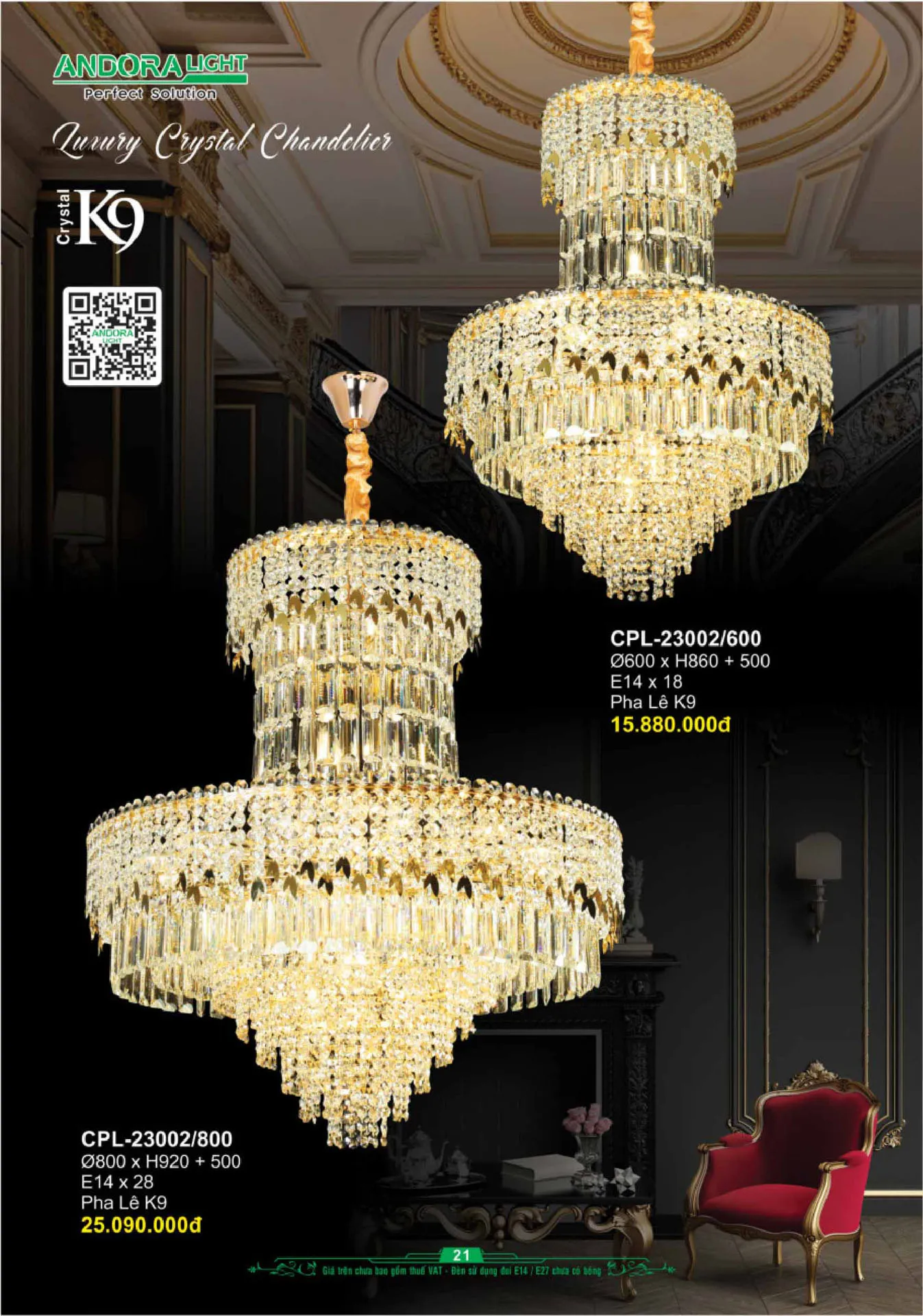 Catalogue Đèn Trang Trí ANDORA 2025 - Trang 22)