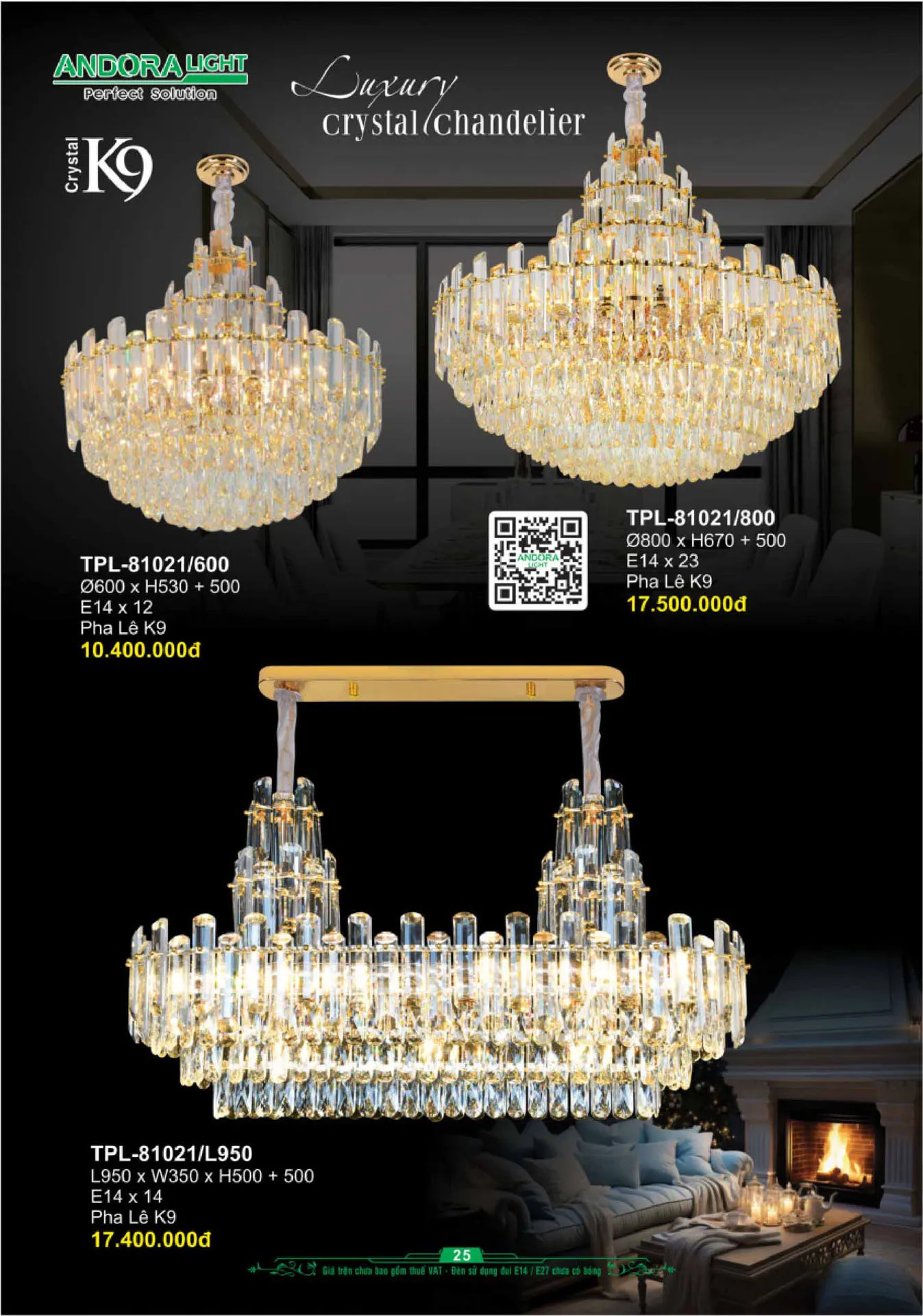 Catalogue Đèn Trang Trí ANDORA 2025 - Trang 26)
