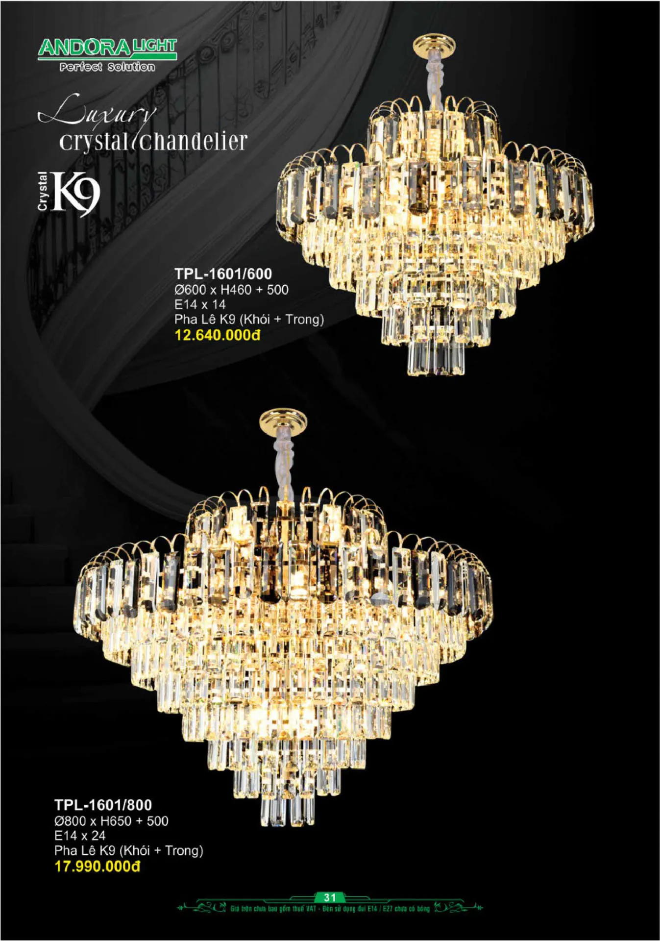 Catalogue Đèn Trang Trí ANDORA 2025 - Trang 32)