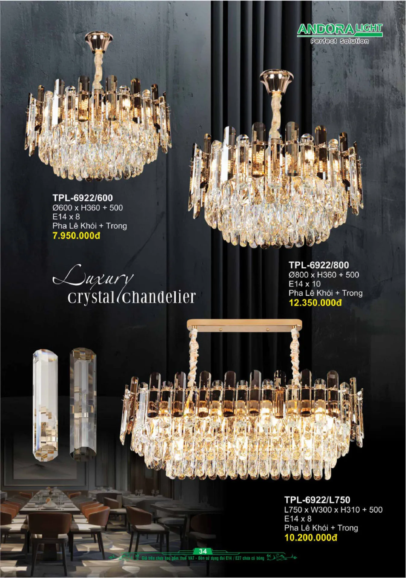 Catalogue Đèn Trang Trí ANDORA 2025 - Trang 35)