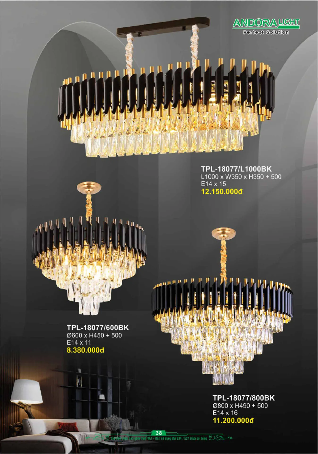 Catalogue Đèn Trang Trí ANDORA 2025 - Trang 39)