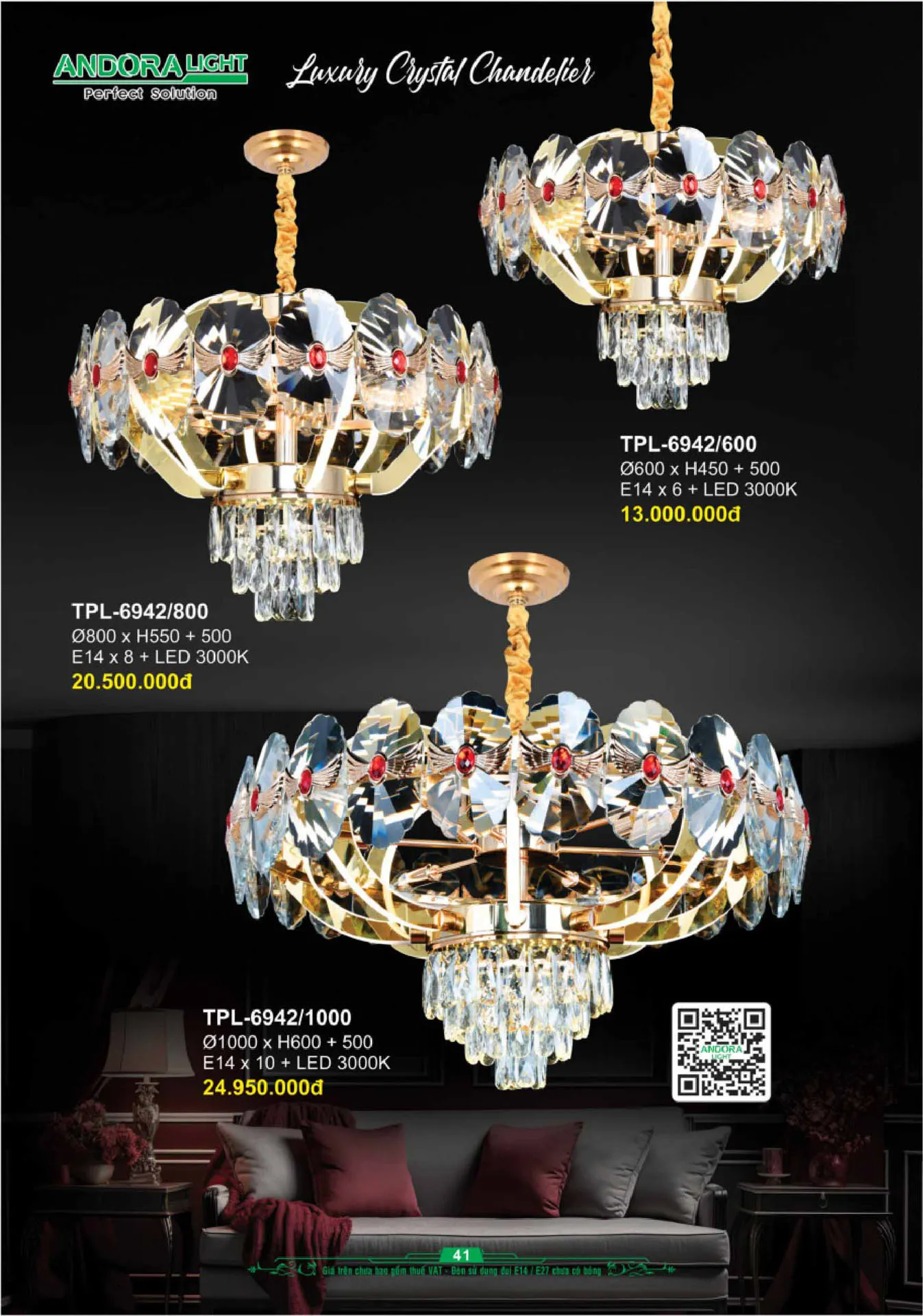 Catalogue Đèn Trang Trí ANDORA 2025 - Trang 42)