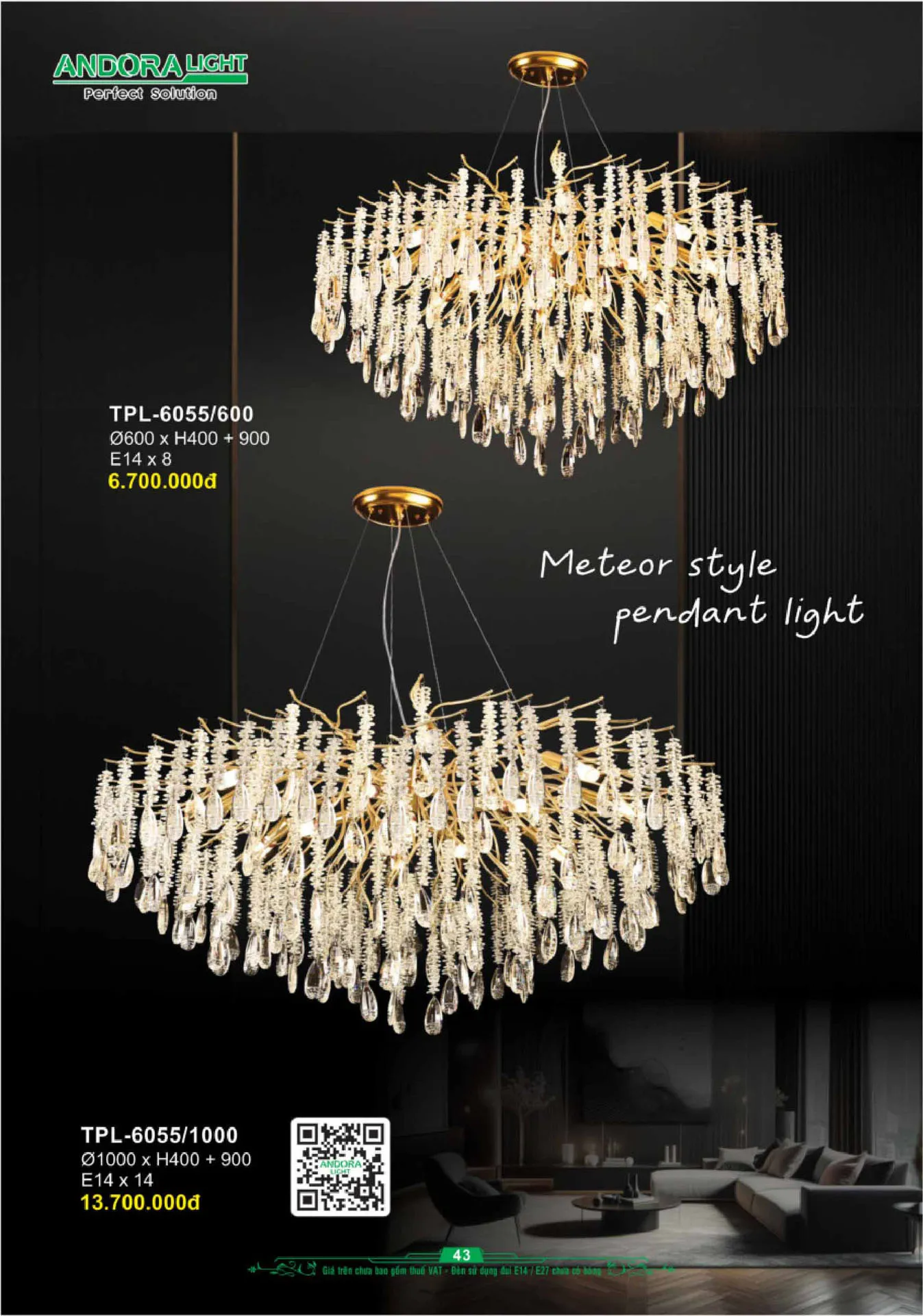 Catalogue Đèn Trang Trí ANDORA 2025 - Trang 44)