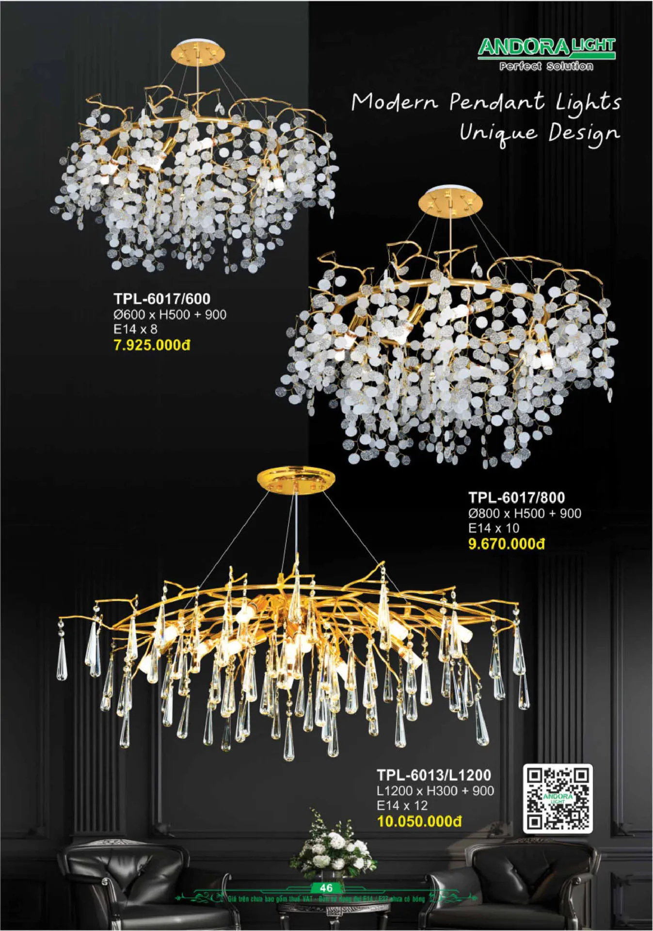 Catalogue Đèn Trang Trí ANDORA 2025 - Trang 47)
