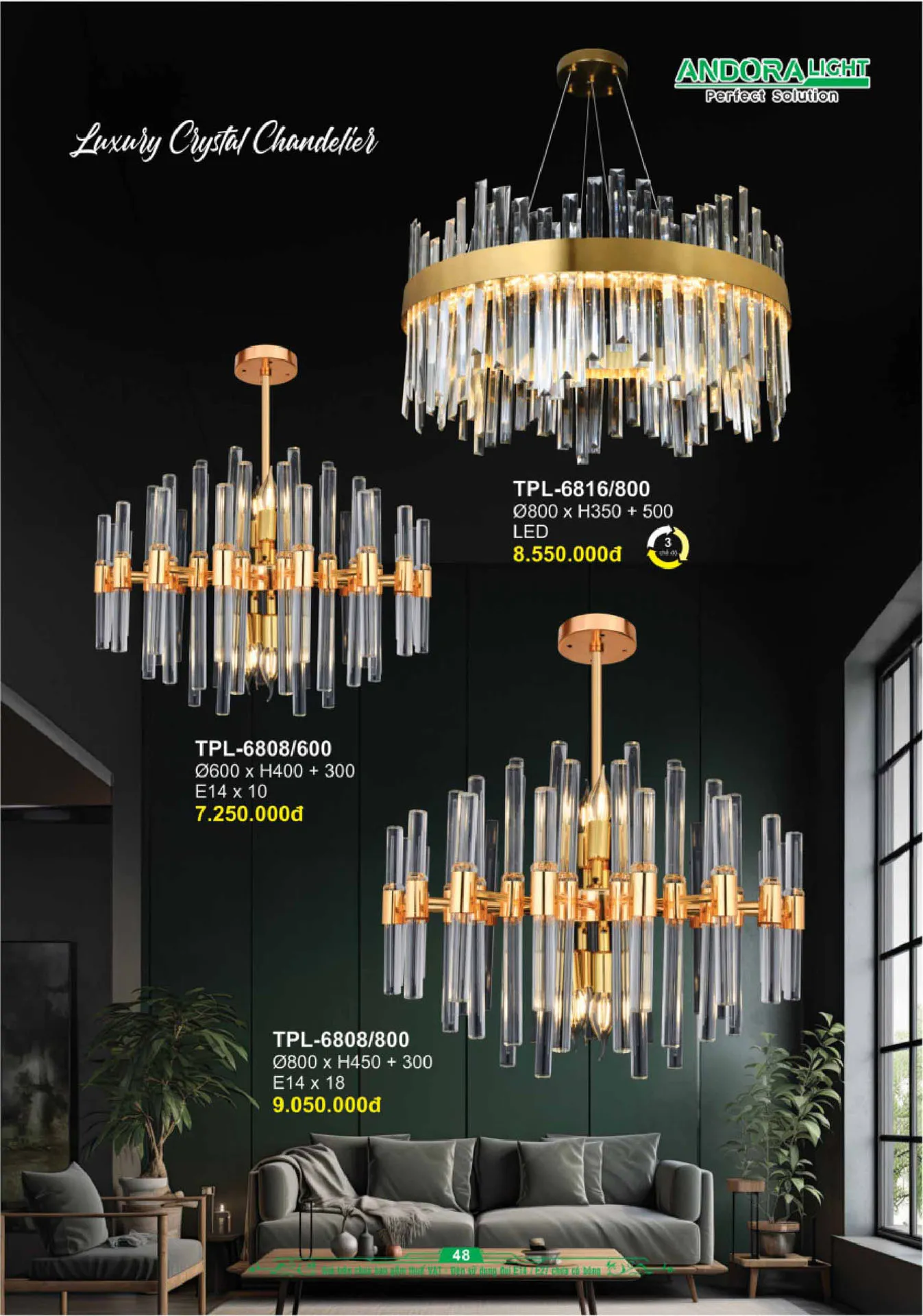 Catalogue Đèn Trang Trí ANDORA 2025 - Trang 49)
