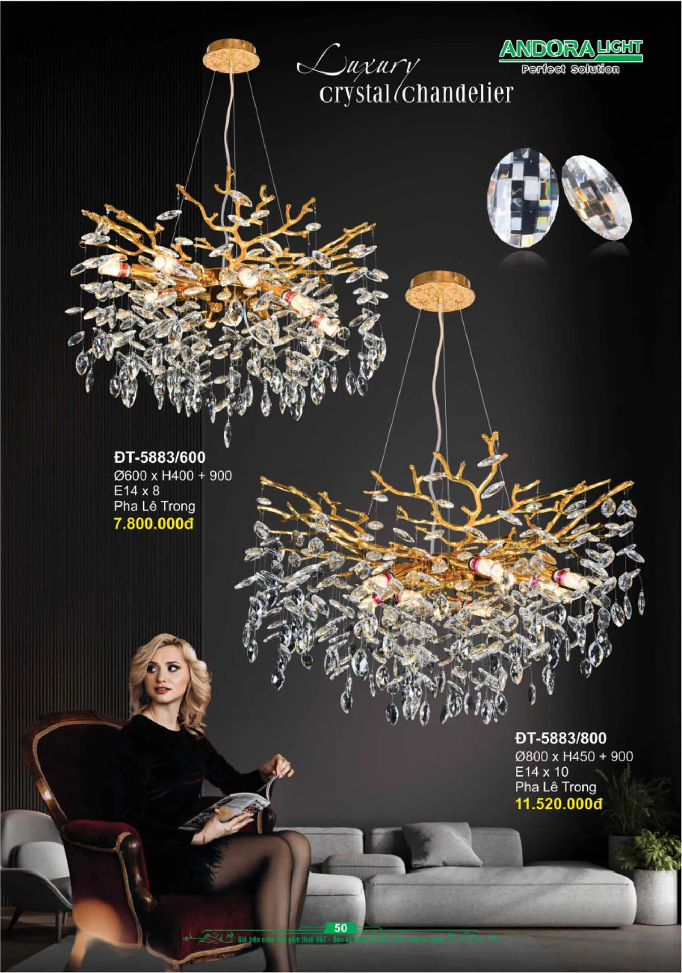Catalogue Đèn Trang Trí ANDORA 2025 - Trang 51)