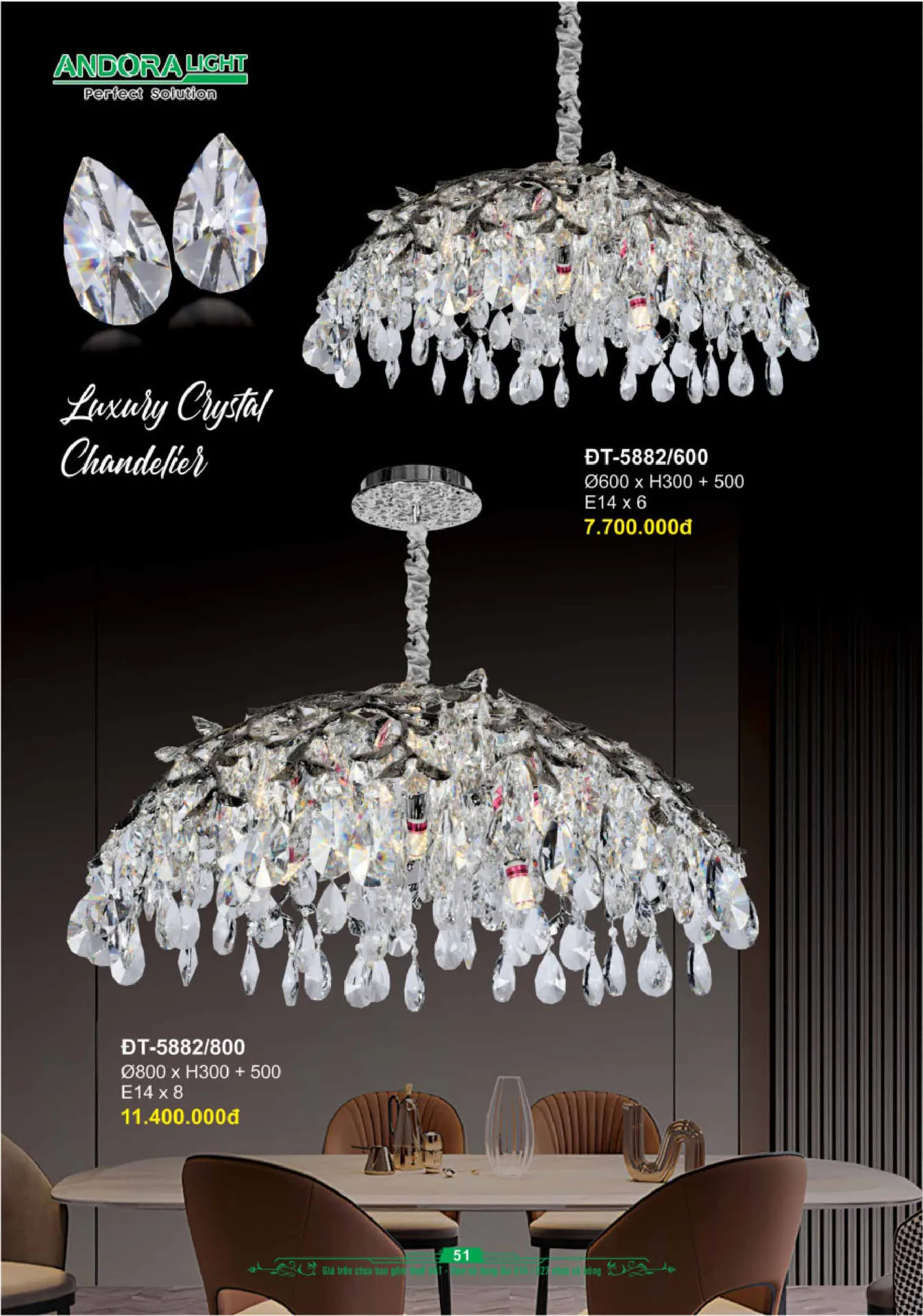 Catalogue Đèn Trang Trí ANDORA 2025 - Trang 52)