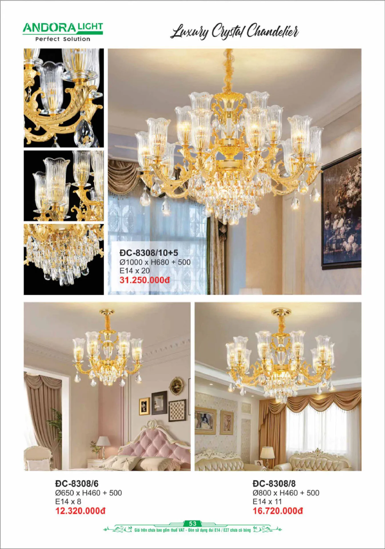 Catalogue Đèn Trang Trí ANDORA 2025 - Trang 54)