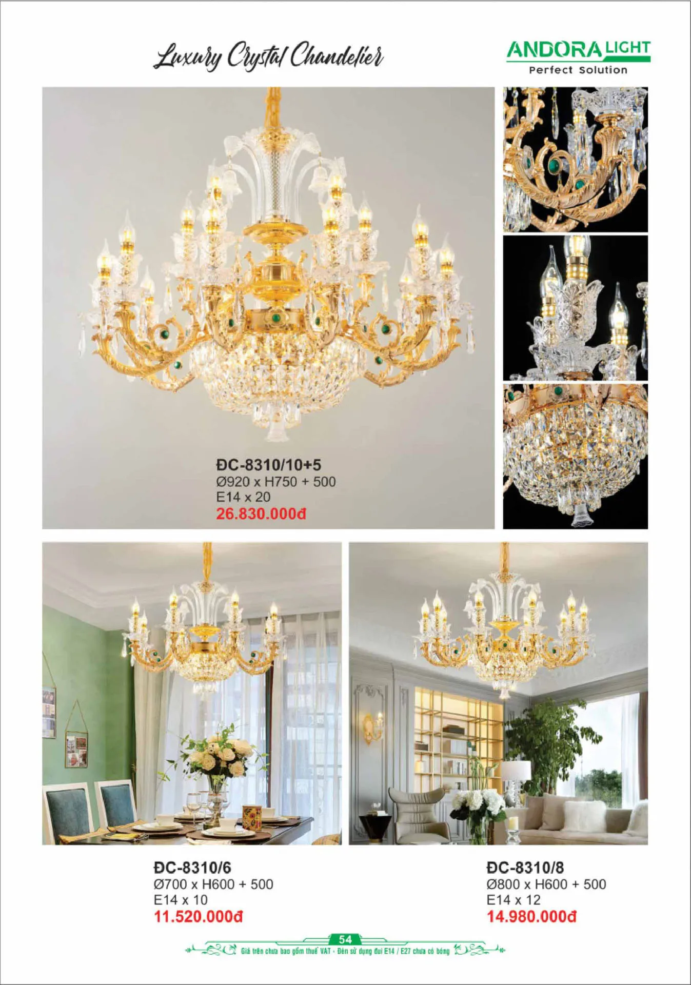 Catalogue Đèn Trang Trí ANDORA 2025 - Trang 55)