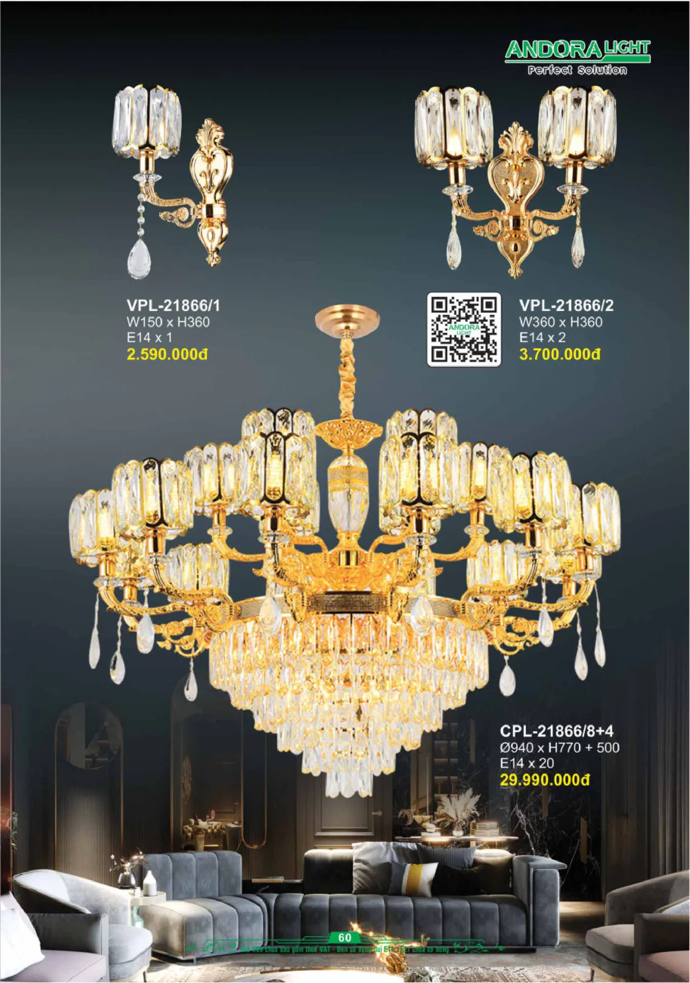 Catalogue Đèn Trang Trí ANDORA 2025 - Trang 61)