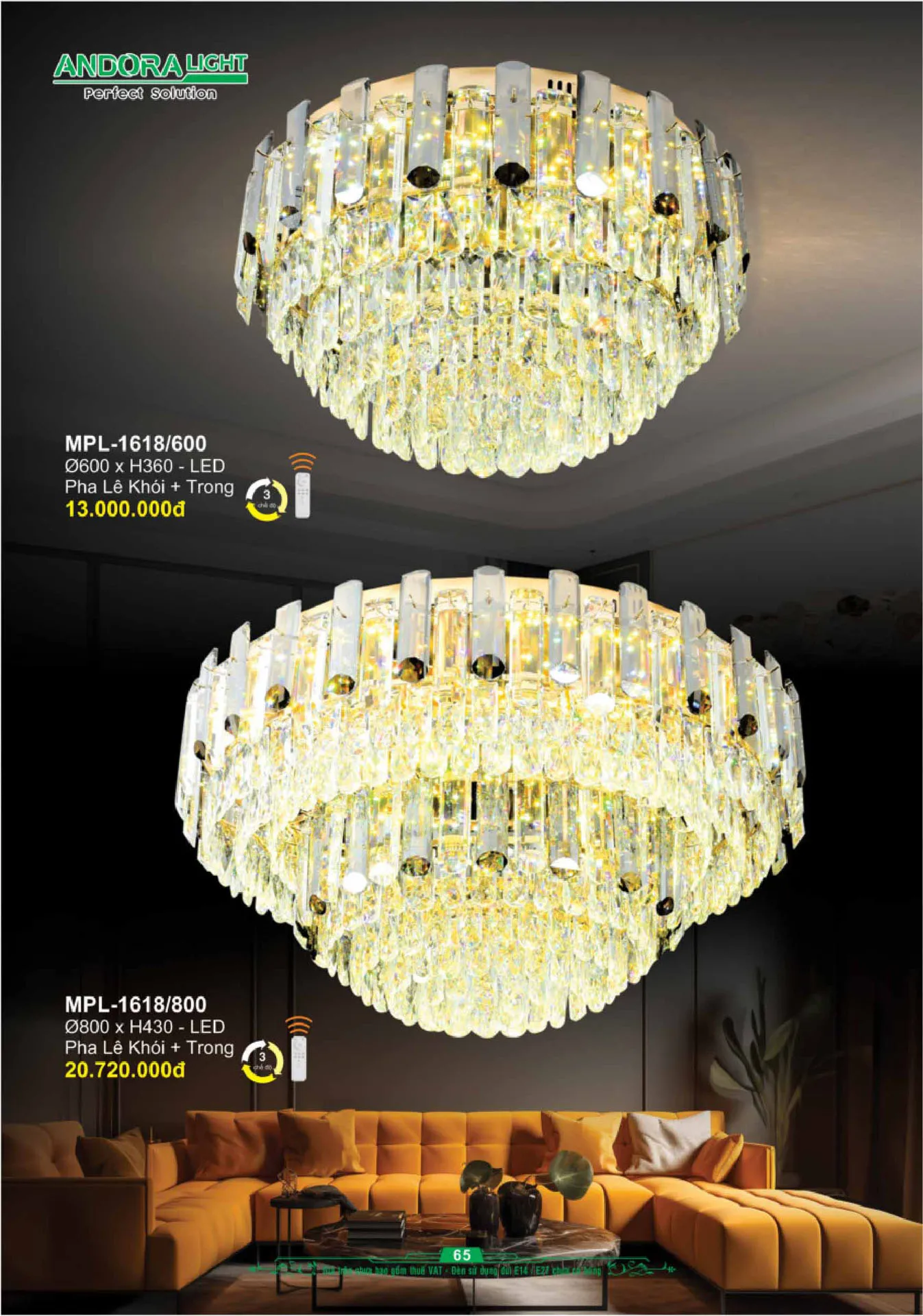 Catalogue Đèn Trang Trí ANDORA 2025 - Trang 66)