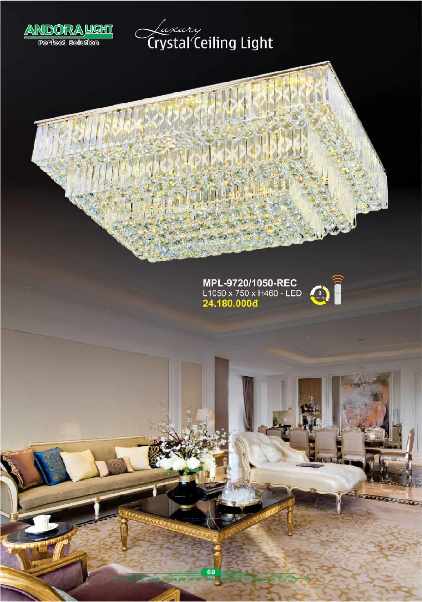 Catalogue Đèn Trang Trí ANDORA 2025 - Trang 70)