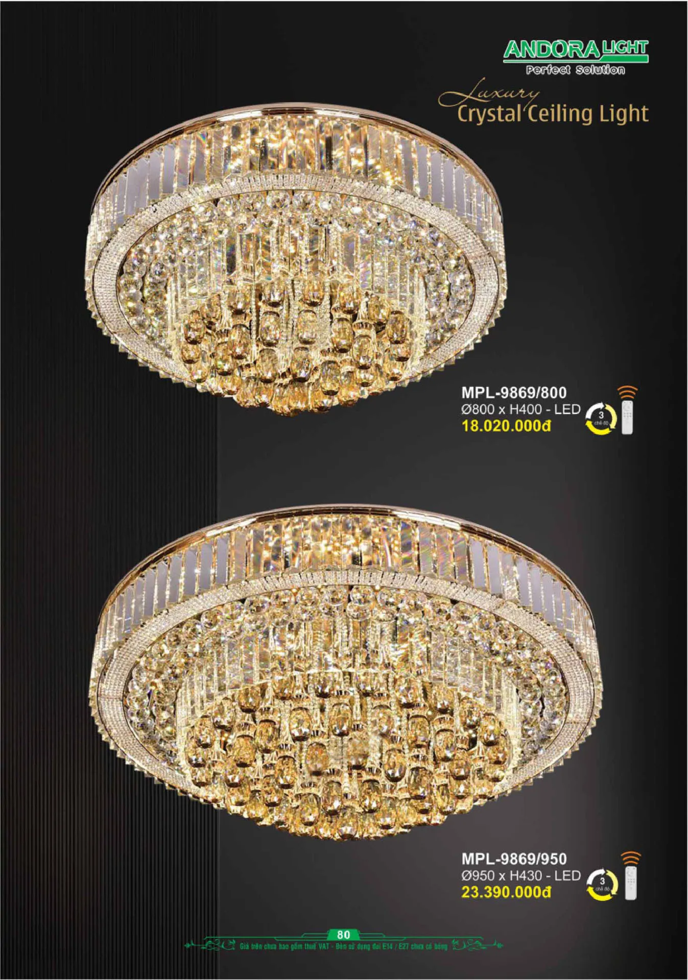 Catalogue Đèn Trang Trí ANDORA 2025 - Trang 81)