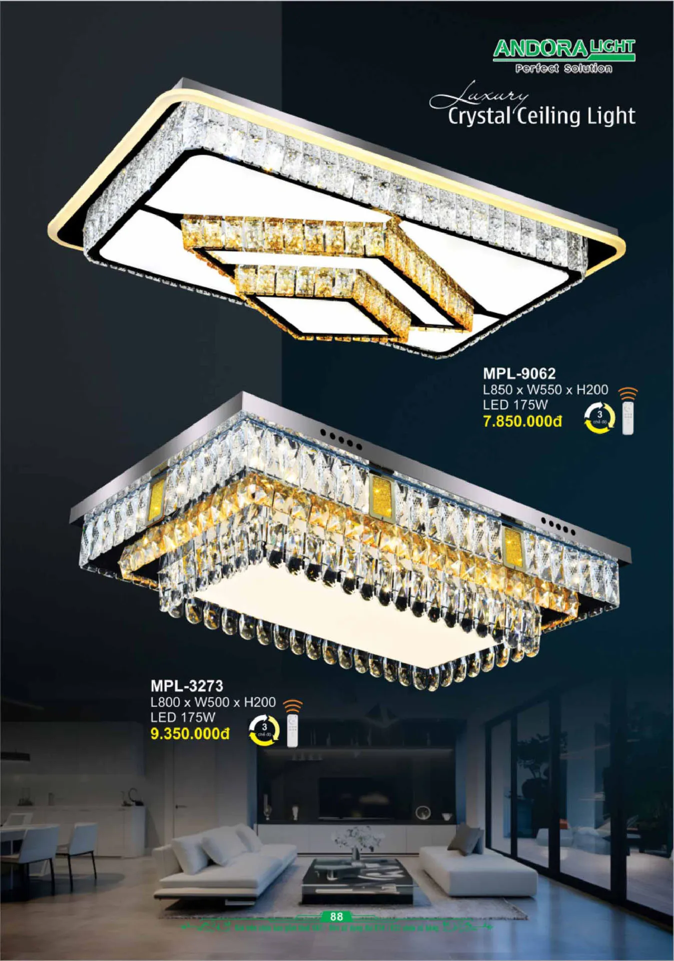 Catalogue Đèn Trang Trí ANDORA 2025 - Trang 89)