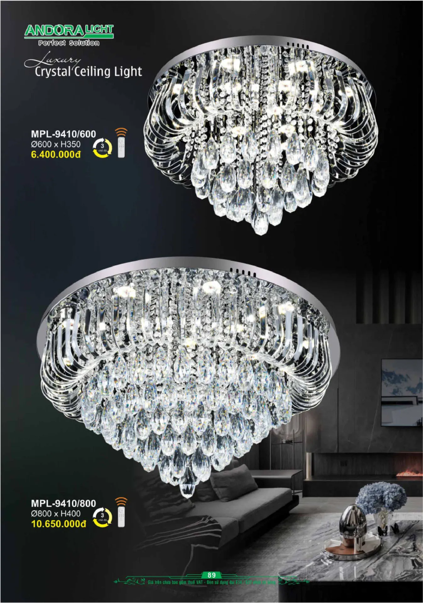 Catalogue Đèn Trang Trí ANDORA 2025 - Trang 90)