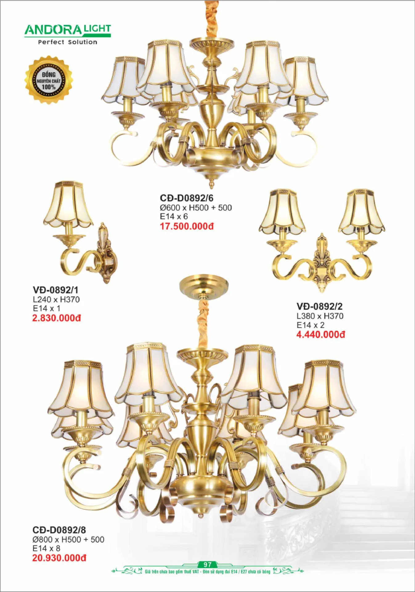 Catalogue Đèn Trang Trí ANDORA 2025 - Trang 98)