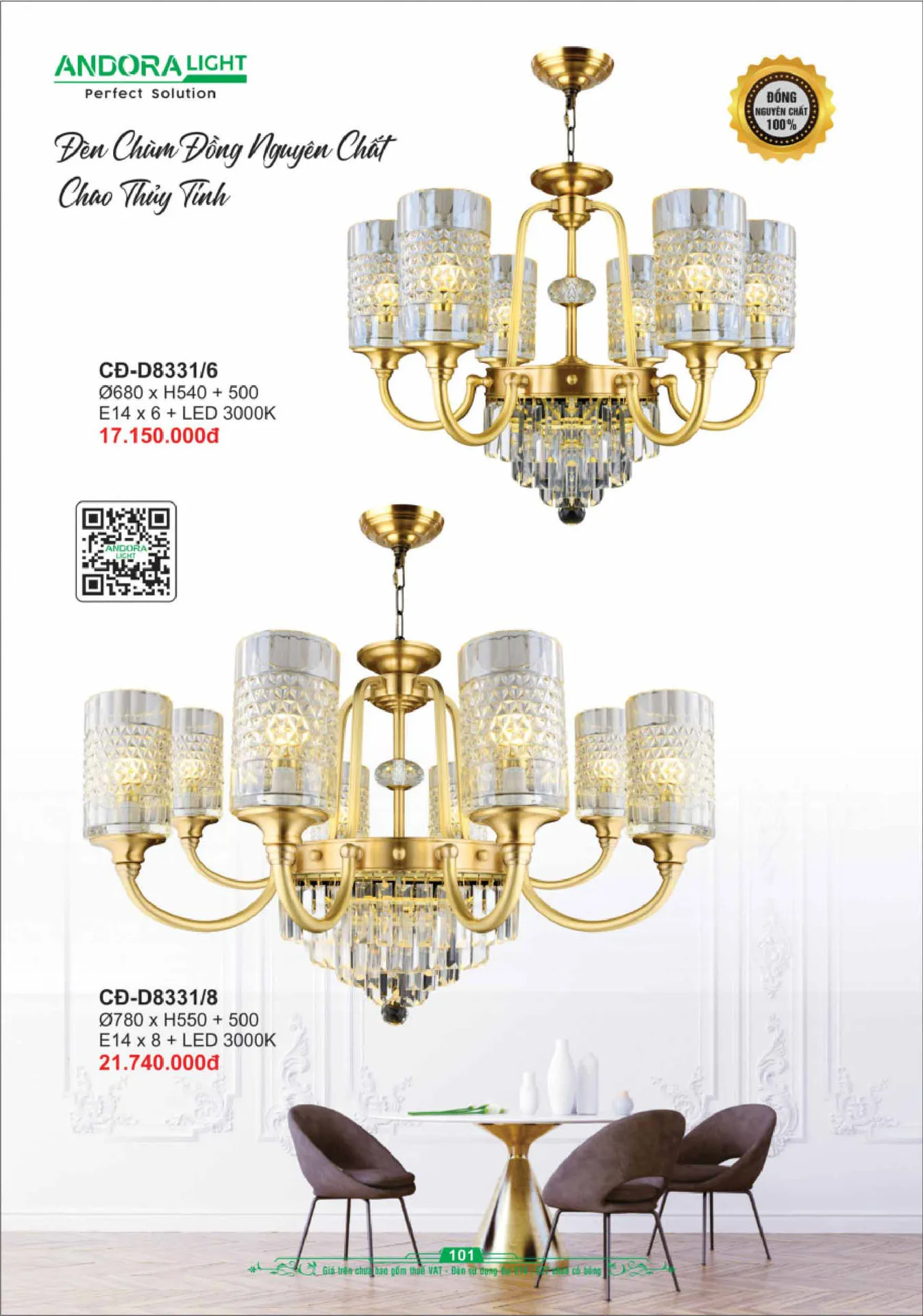 Catalogue Đèn Trang Trí ANDORA 2025 - Trang 102)