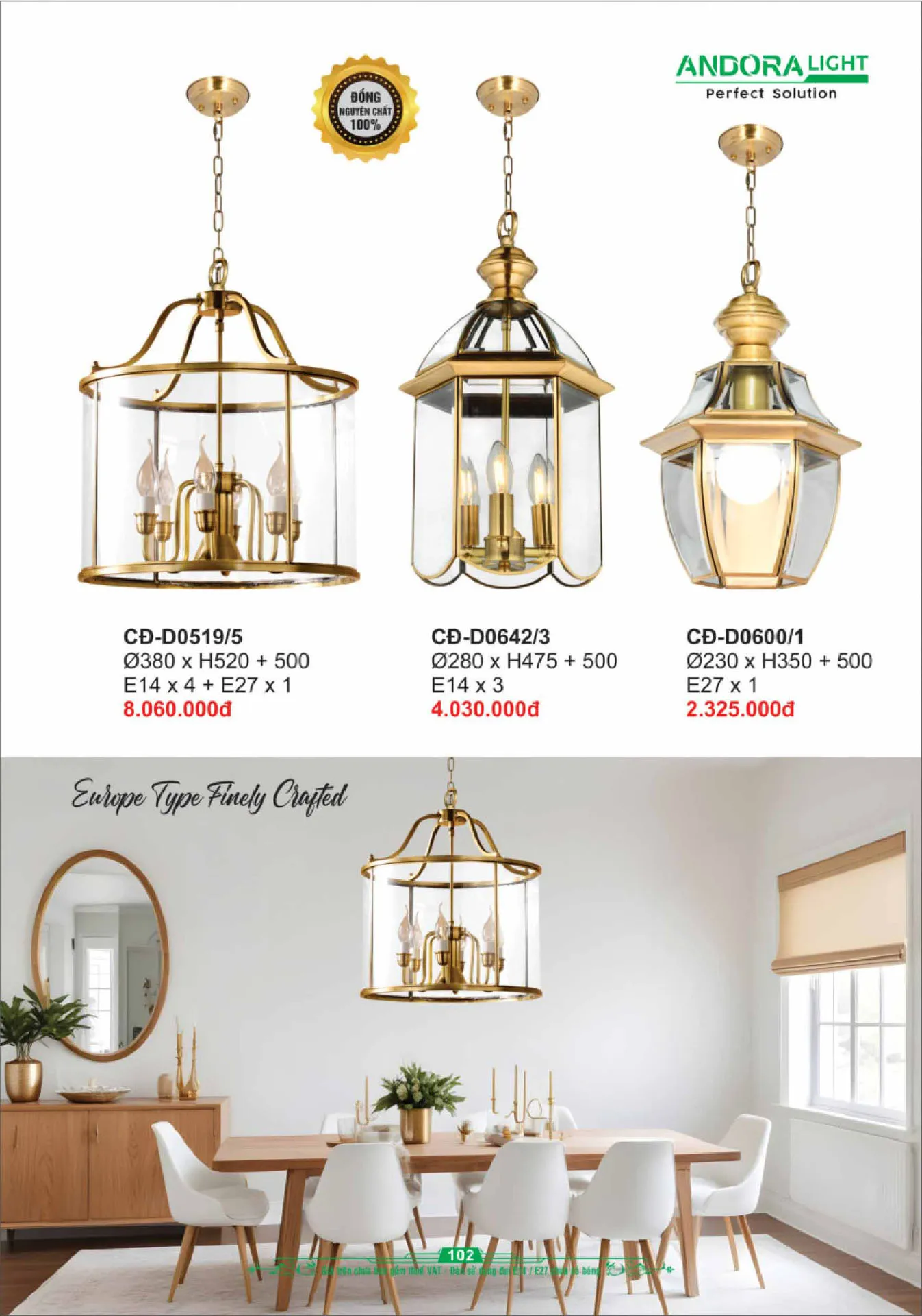 Catalogue Đèn Trang Trí ANDORA 2025 - Trang 103)
