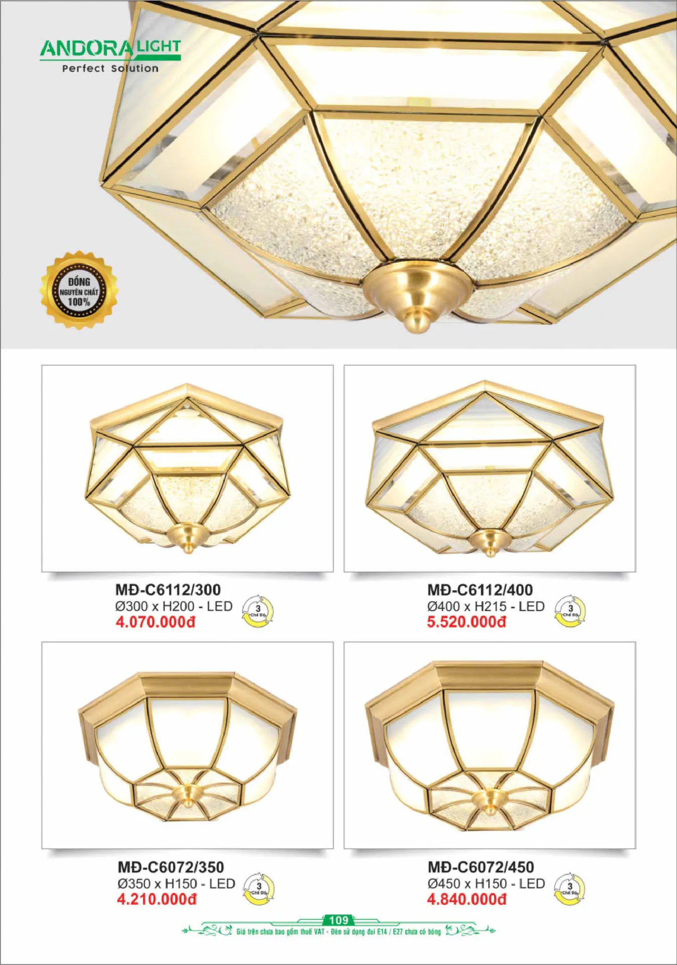 Catalogue Đèn Trang Trí ANDORA 2025 - Trang 110)
